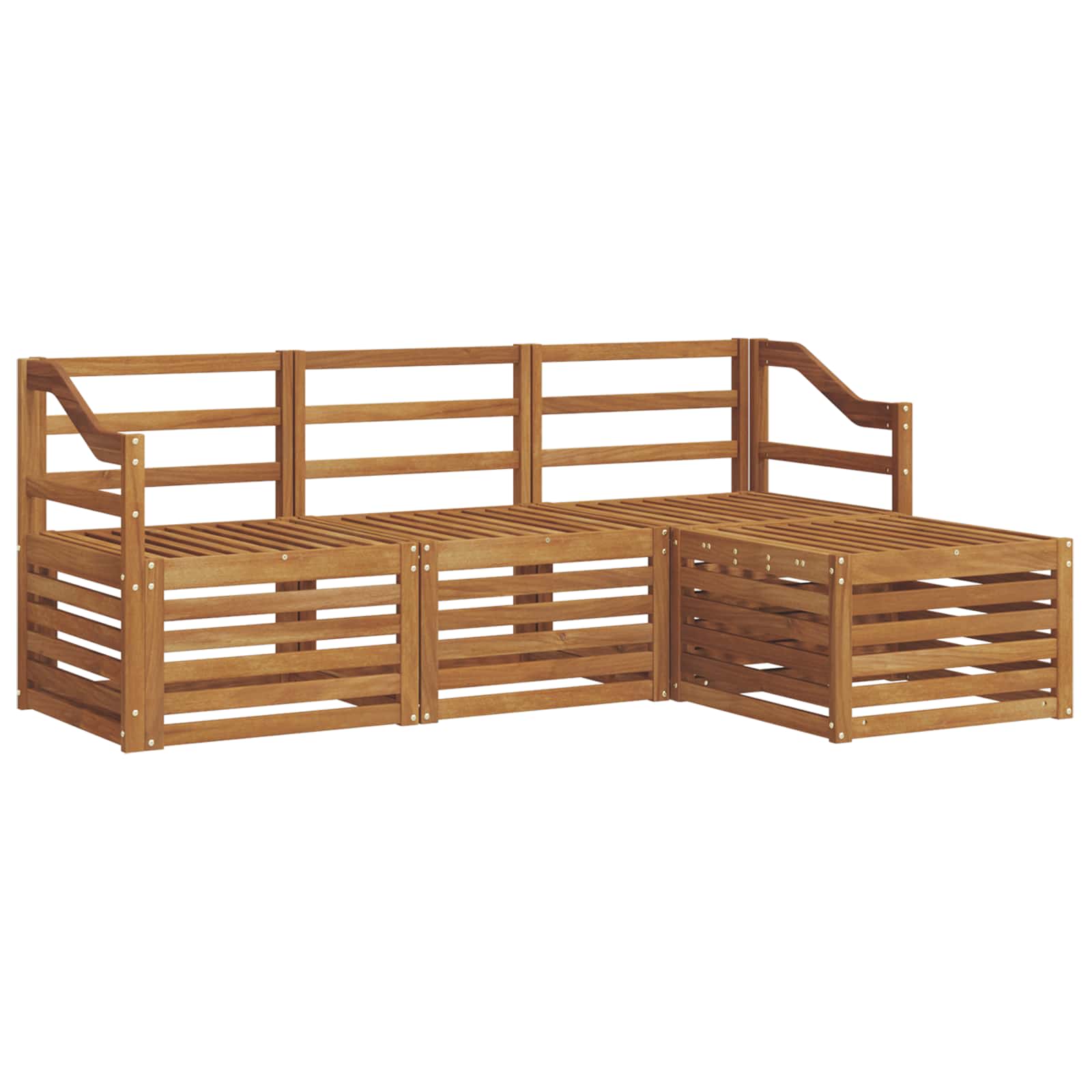 Outdoor-Sofagarnitur 4 pcs Natur