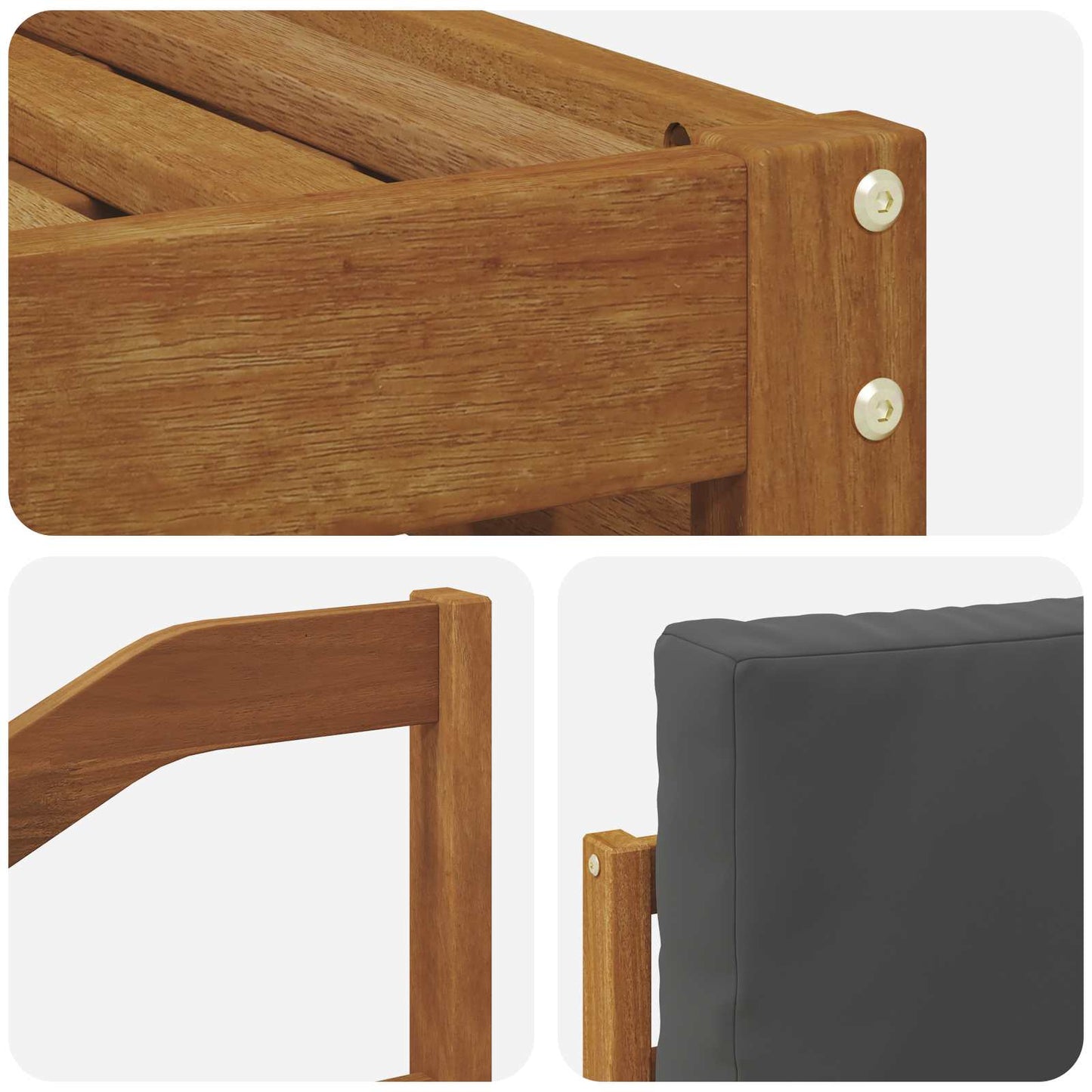 Outdoor-Sofagarnitur 4 stk. Natur und Anthrazit