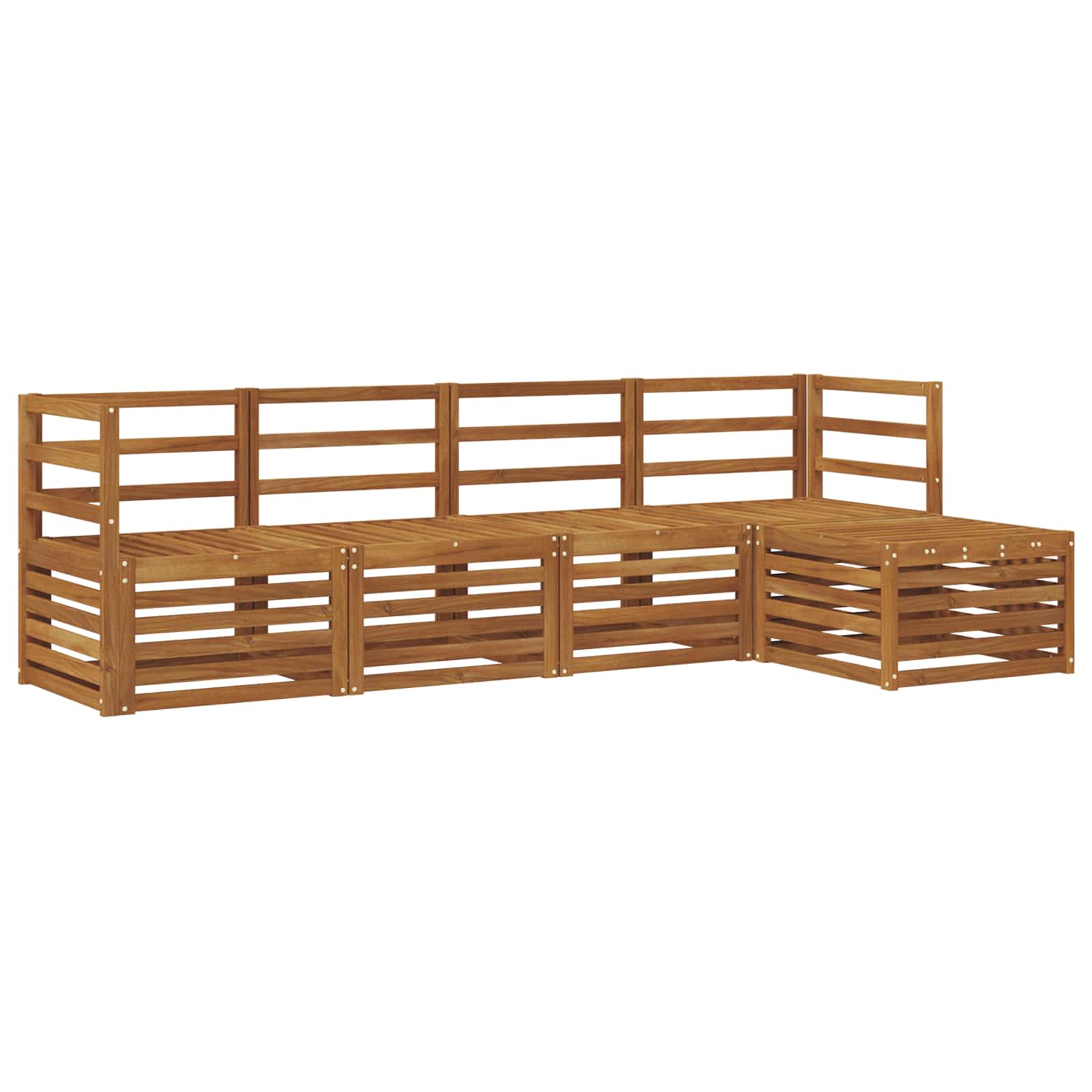 Outdoor-Sofagarnitur 5 stk. Natur