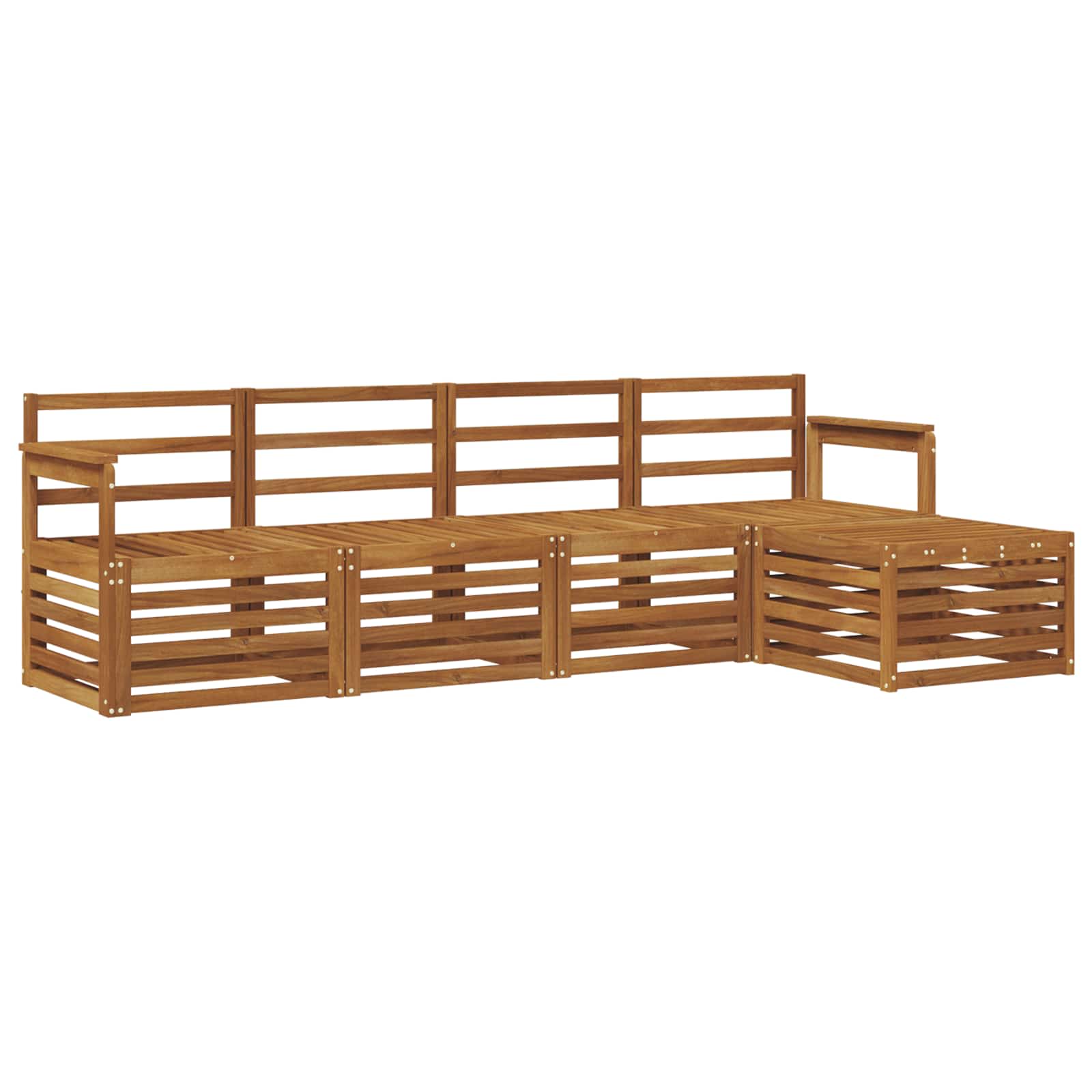 Outdoor-Sofagarnitur 5 pcs Natur
