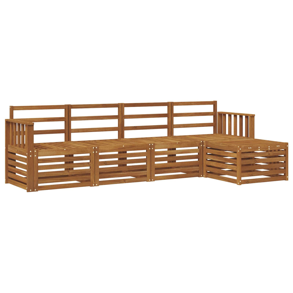 Outdoor-Sofagarnitur 5 stk. Natur