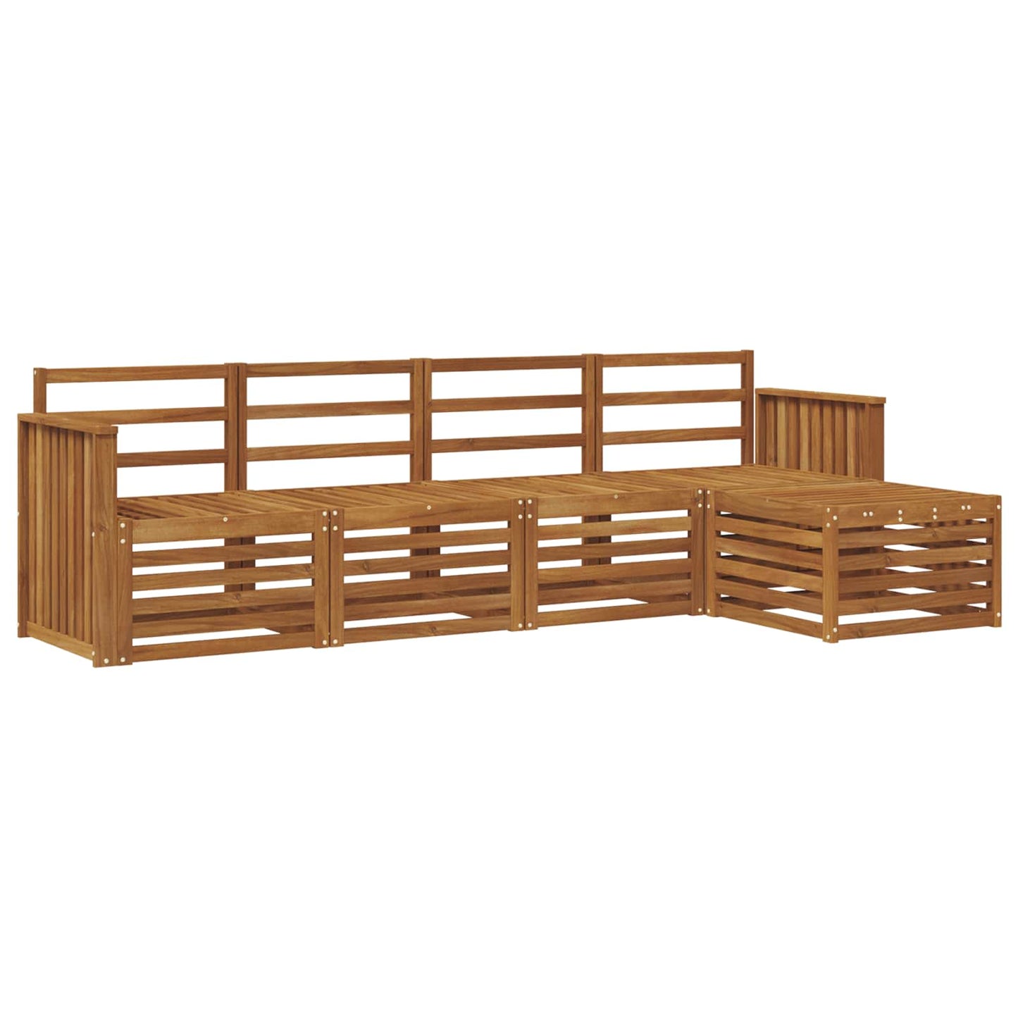Outdoor-Sofagarnitur 5 pcs Natur