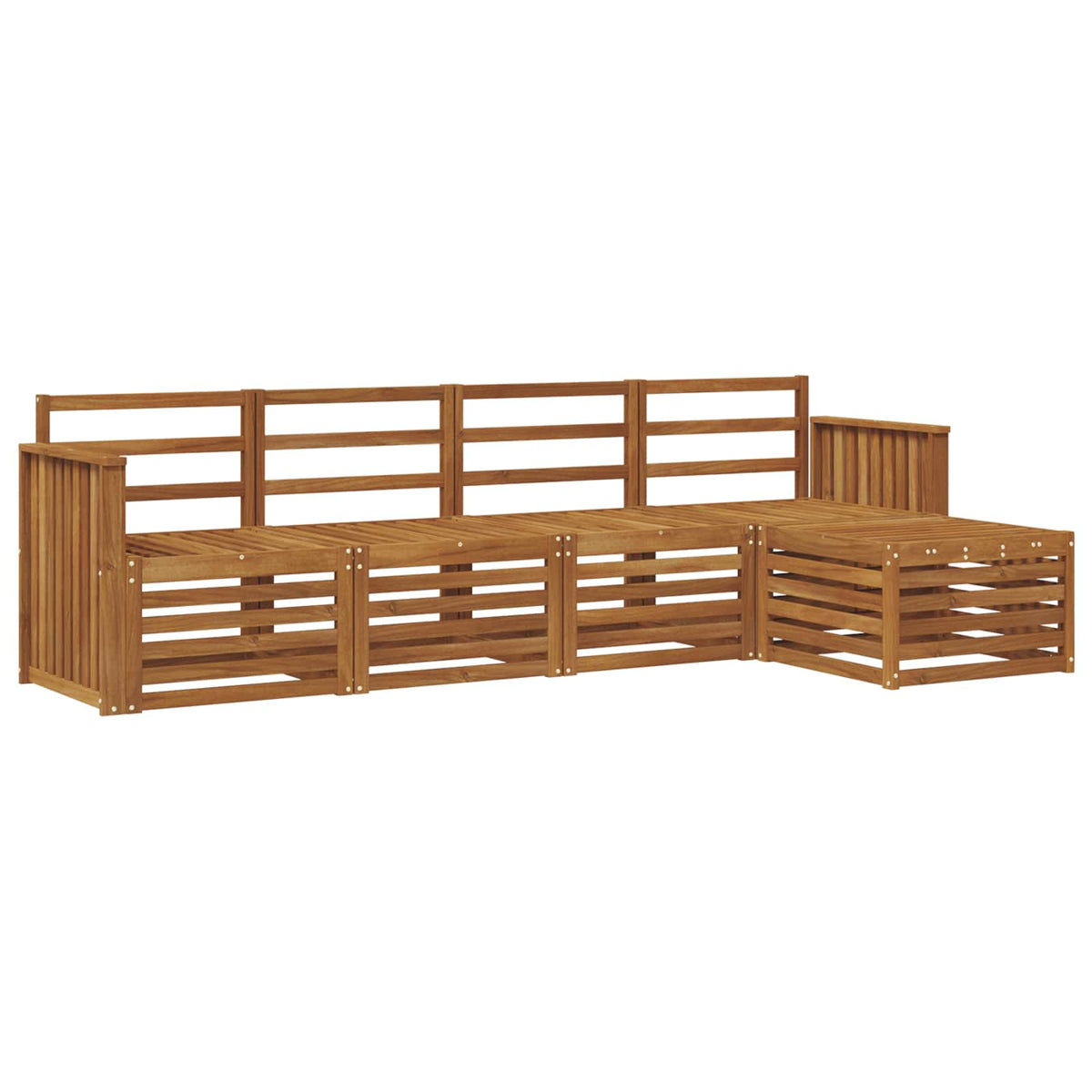 Outdoor-Sofagarnitur 5 stk. Natur