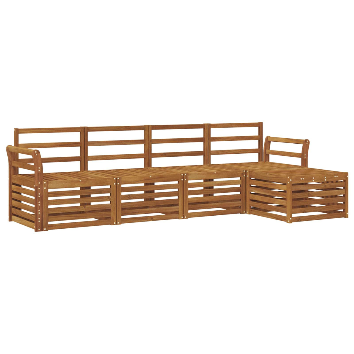 Outdoor-Sofagarnitur 5 stk. Natur