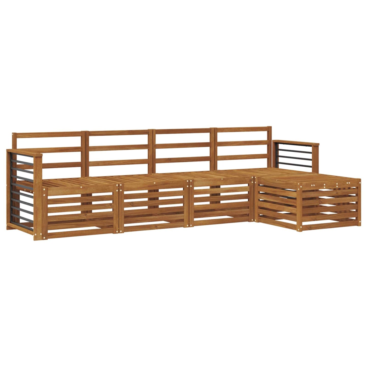 Sofagarnituren 5 pcs Natur Massivholz Akazie