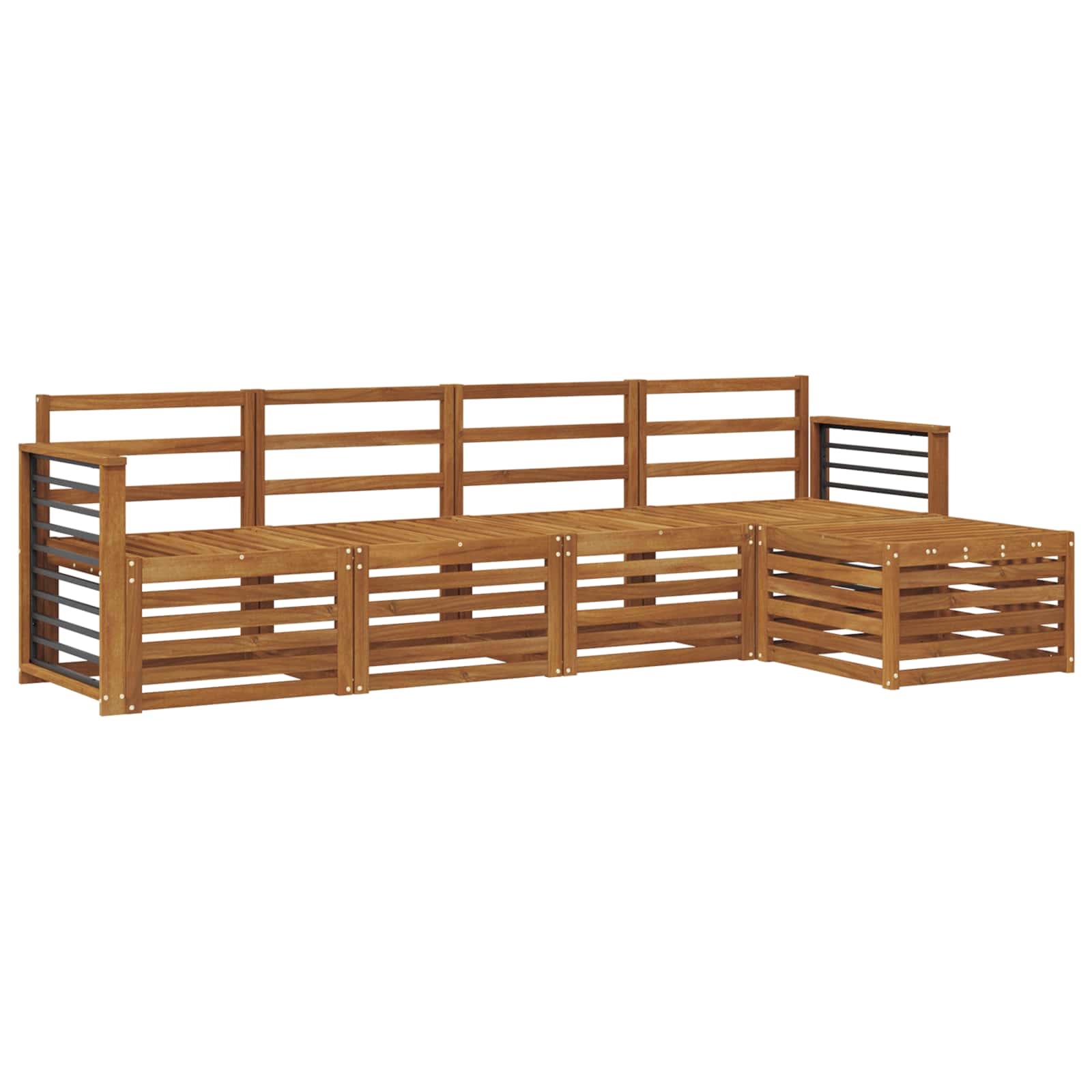 Sofagarnituren 5 pcs Natur Massivholz Akazie