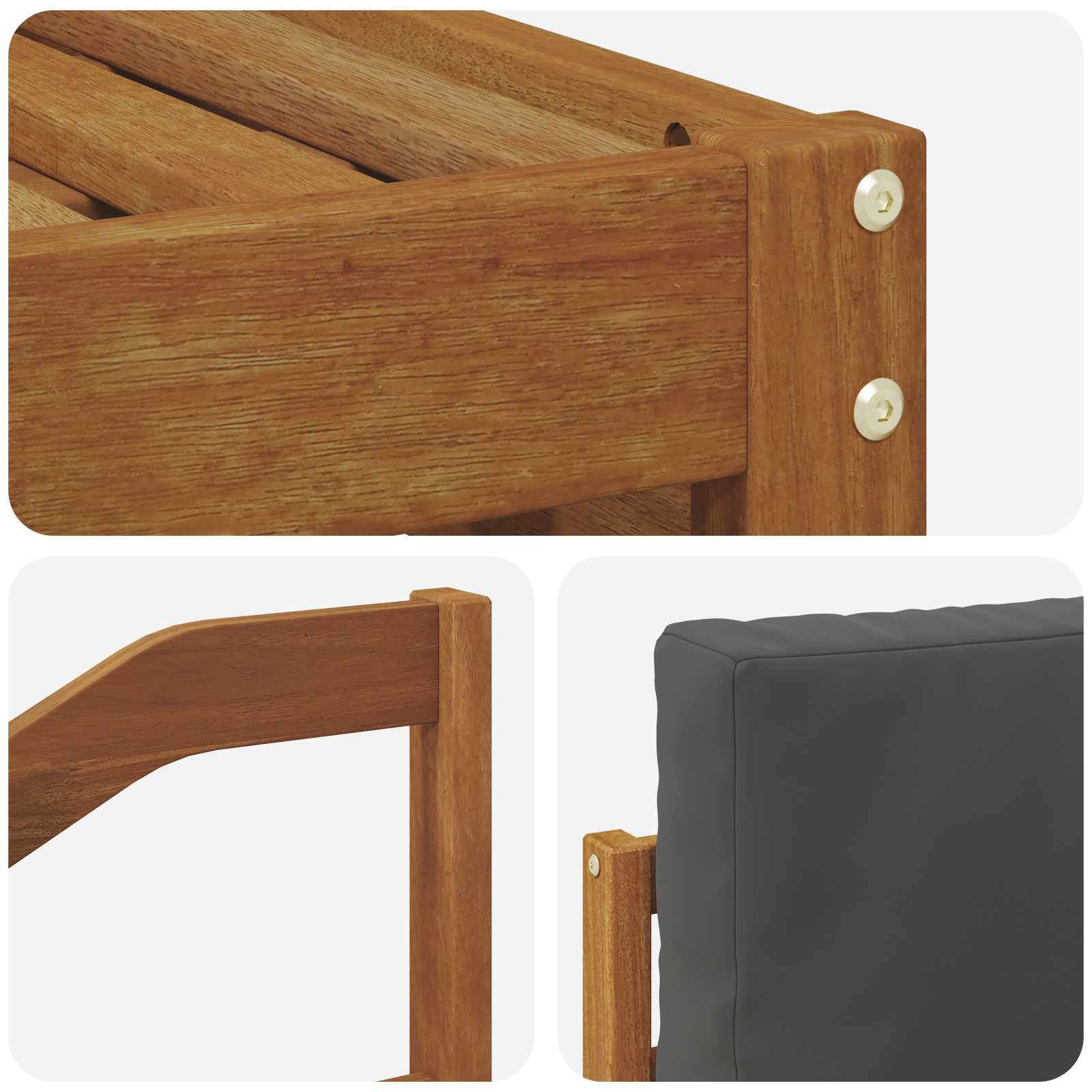 Outdoor-Sofagarnitur 5 stk. Natur und Anthrazit