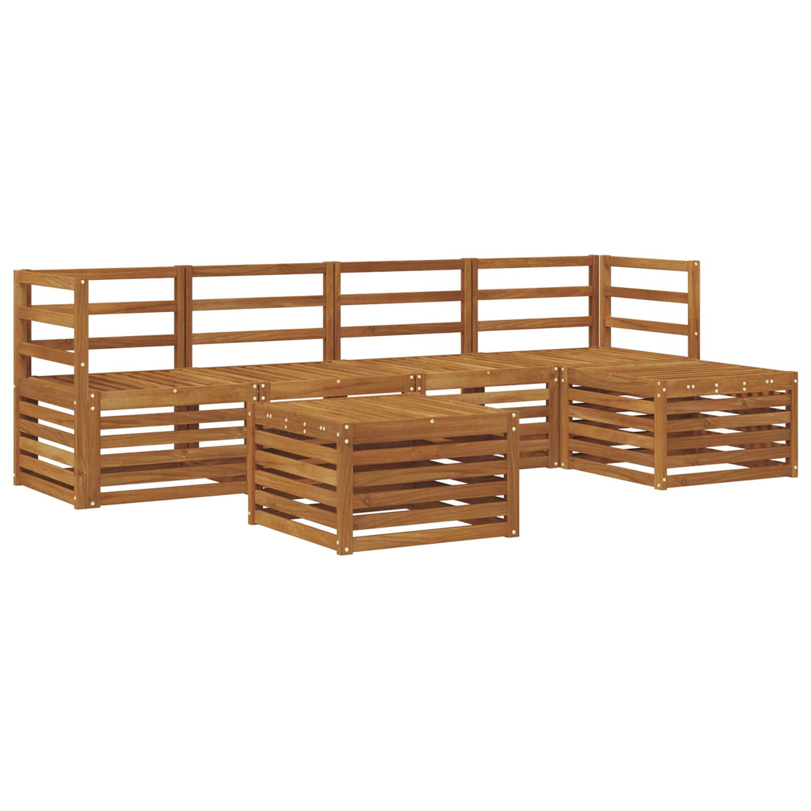 Outdoor-Sofagarnitur 6 pcs Natur