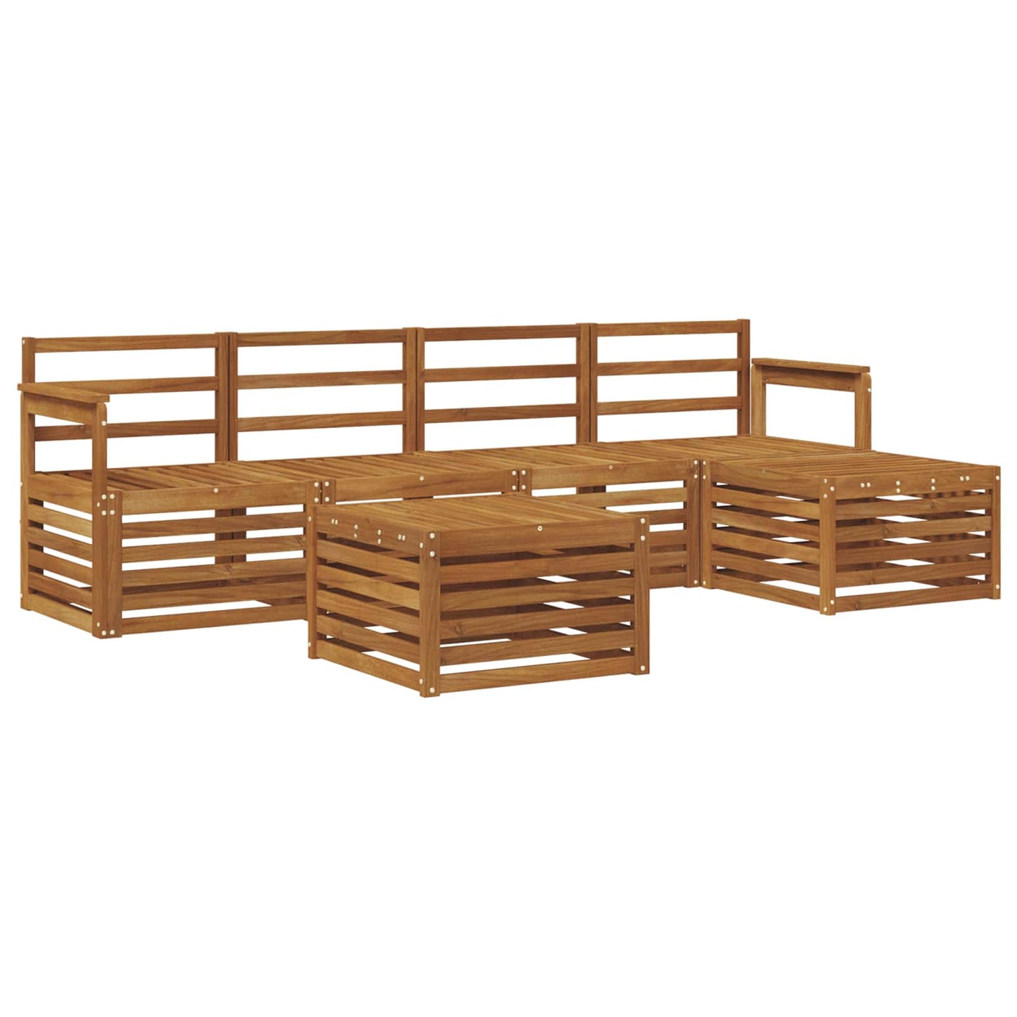 Outdoor-Sofagarnitur 6 pcs Natur