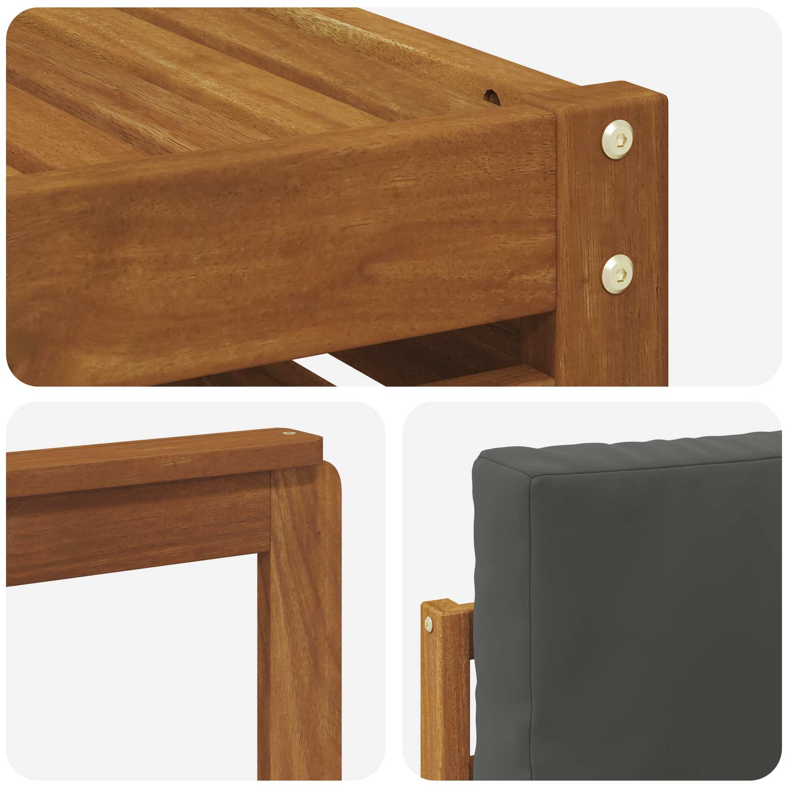 Outdoor-Sofagarnitur 6 stk. Natur und Anthrazit