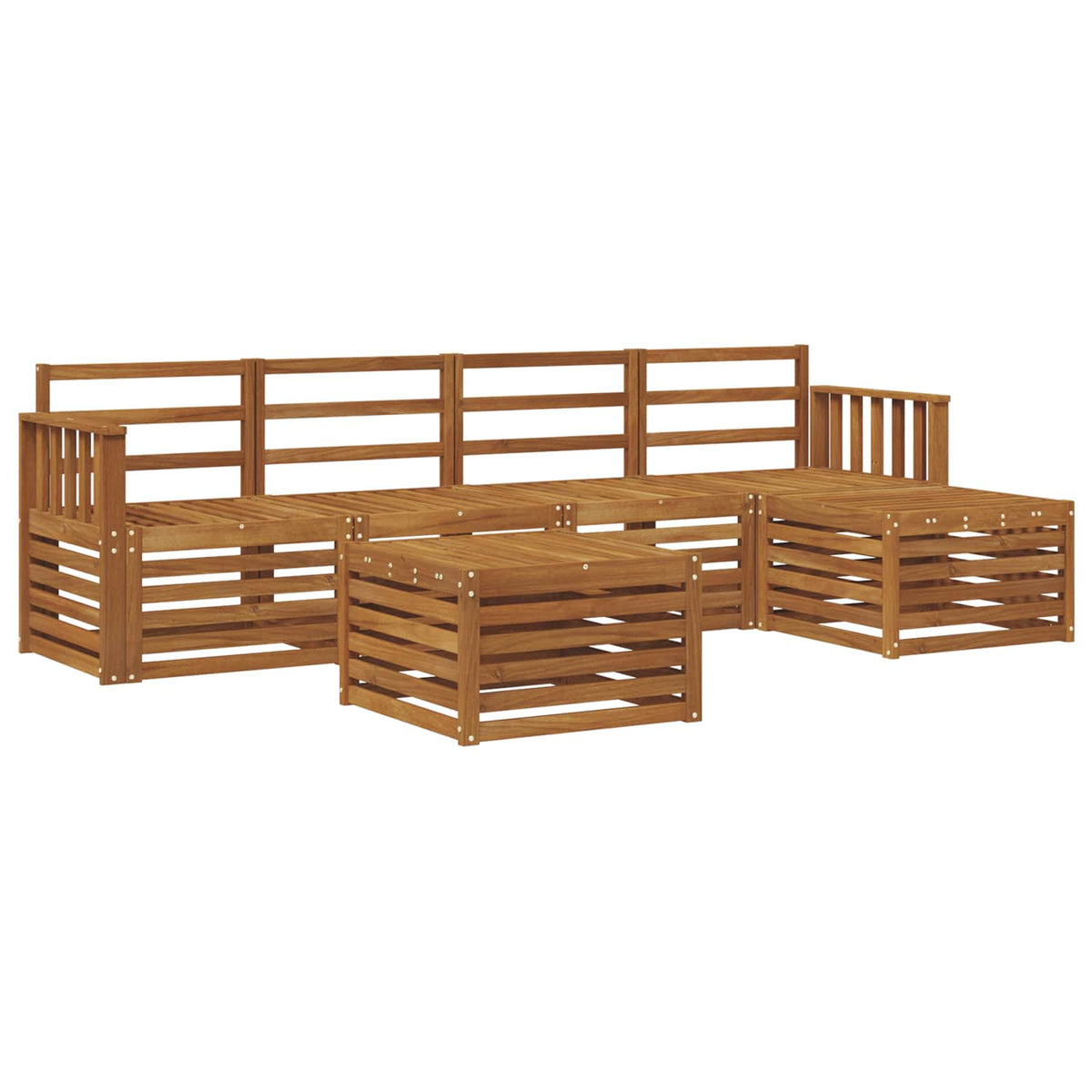 Outdoor-Sofagarnitur 6 stk. Natur