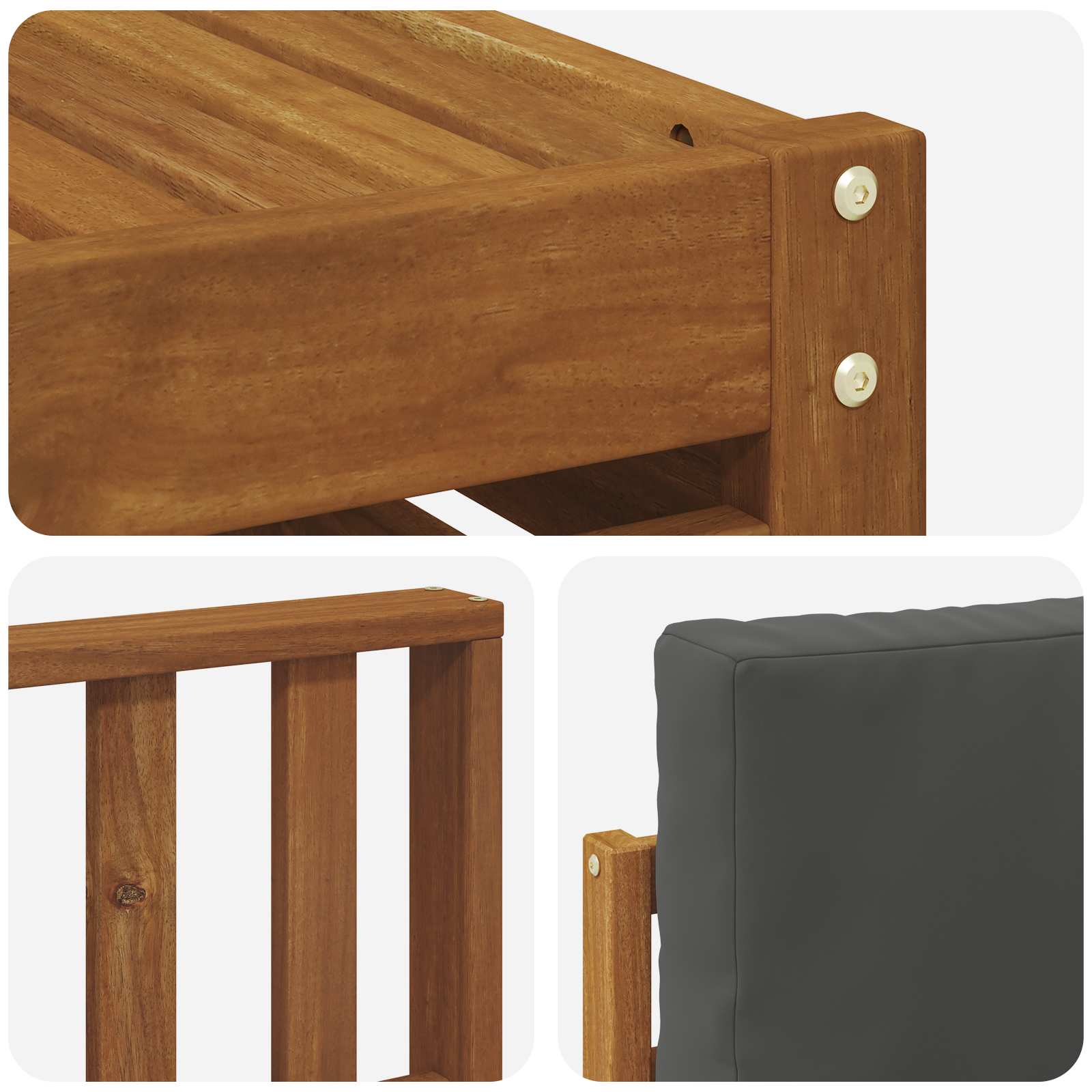 Outdoor-Sofagarnitur 6 stk. Natur und Anthrazit