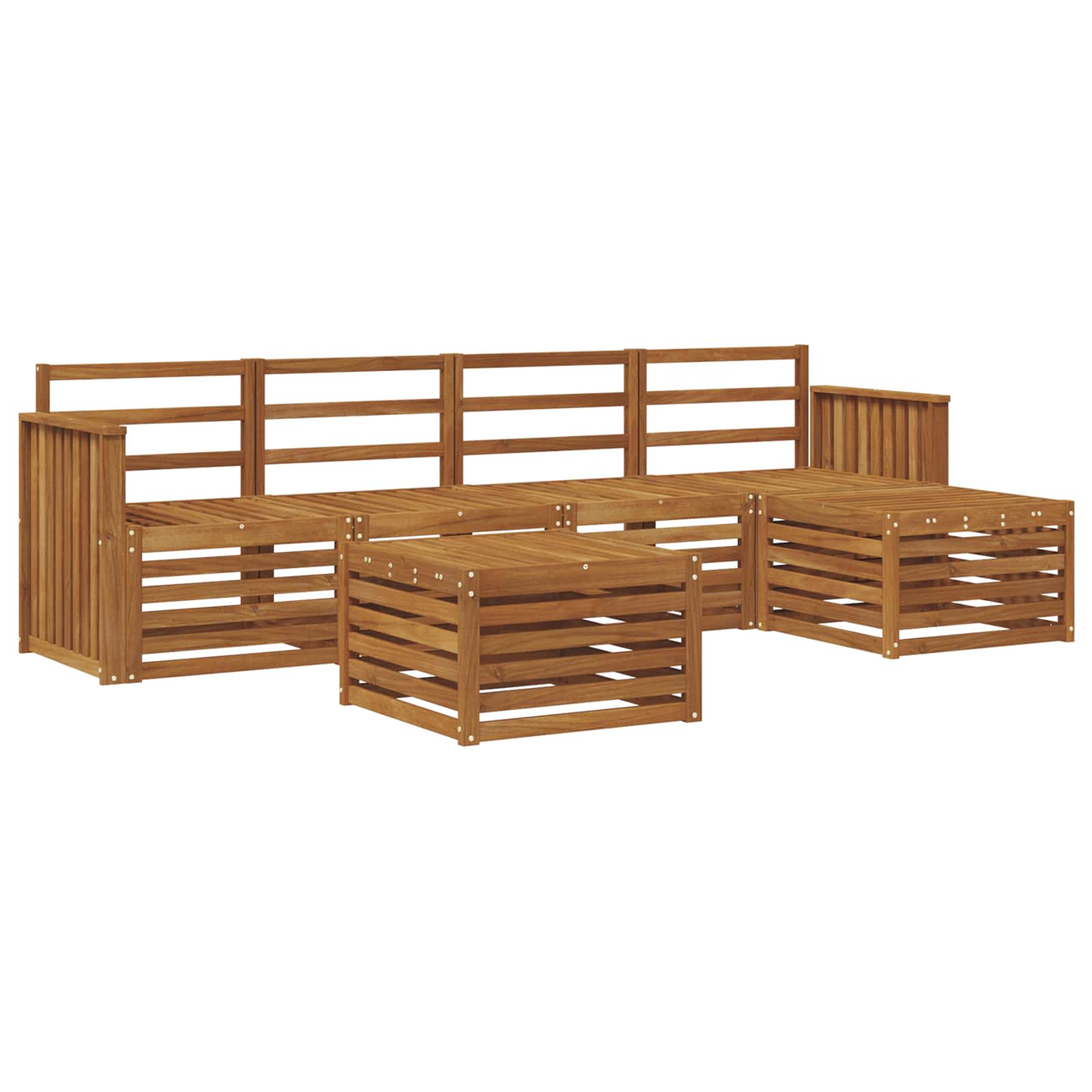 Outdoor-Sofagarnitur 6 pcs Natur