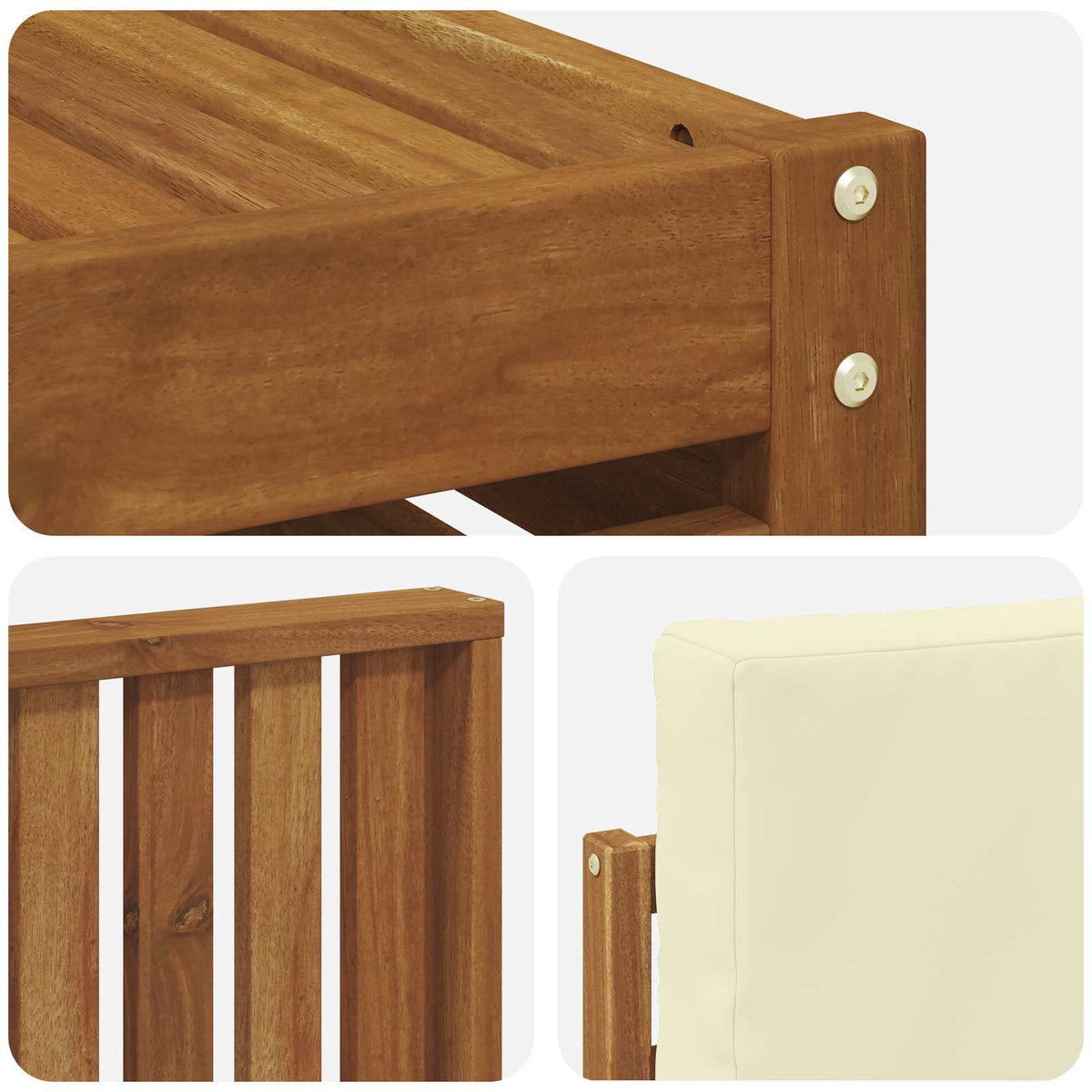 Outdoor-Sofagarnitur 6 stk. Natur und Creme
