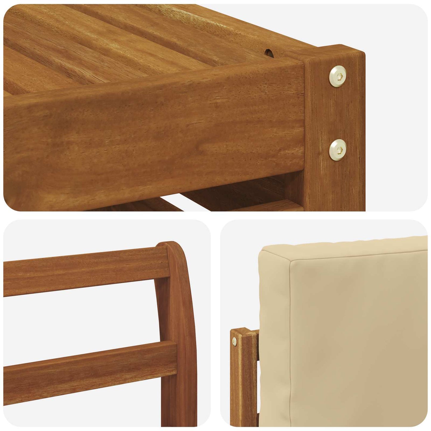 Outdoor-Sofagarnitur 6 stk. Natur und Beige