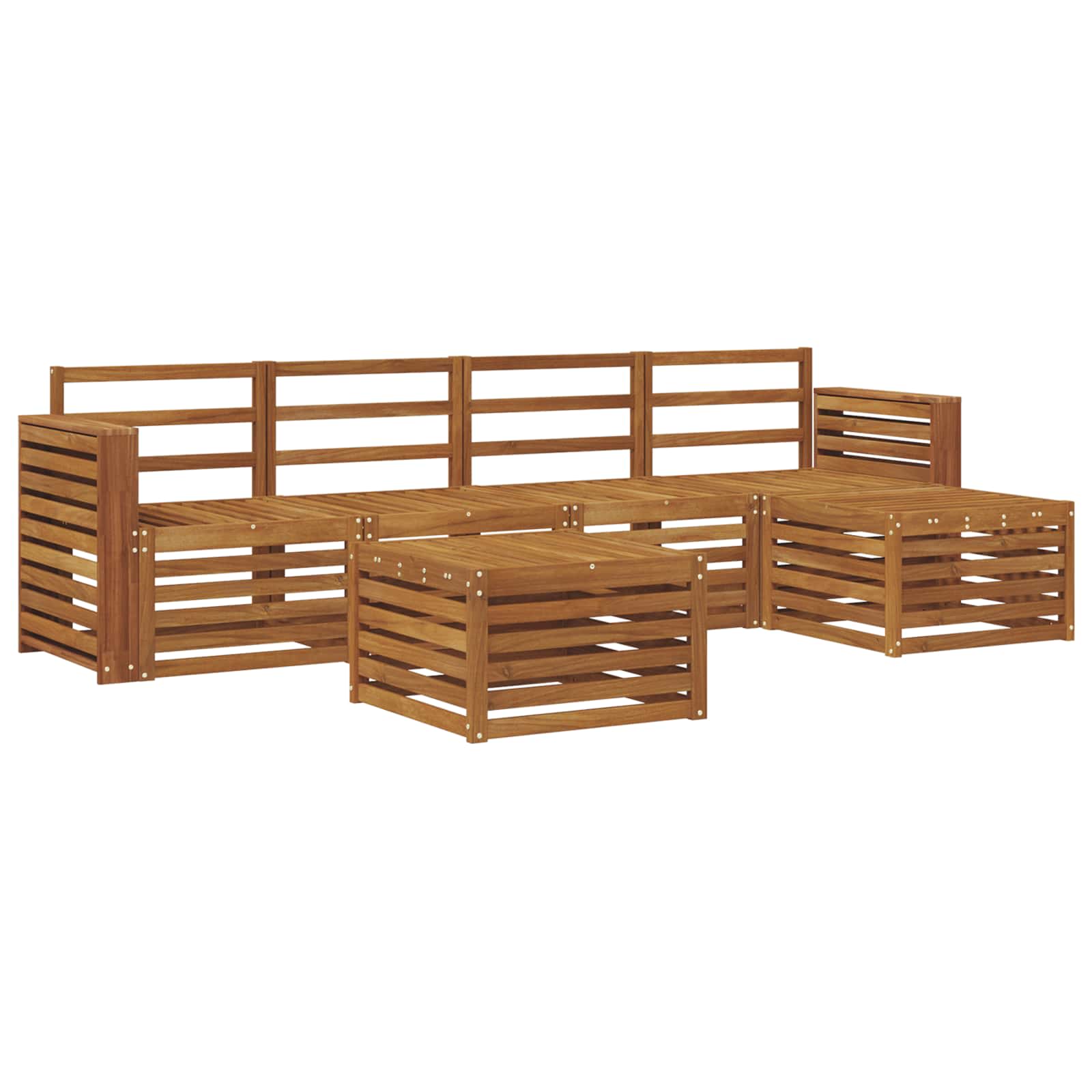 Outdoor-Sofagarnitur 6 pcs Natur