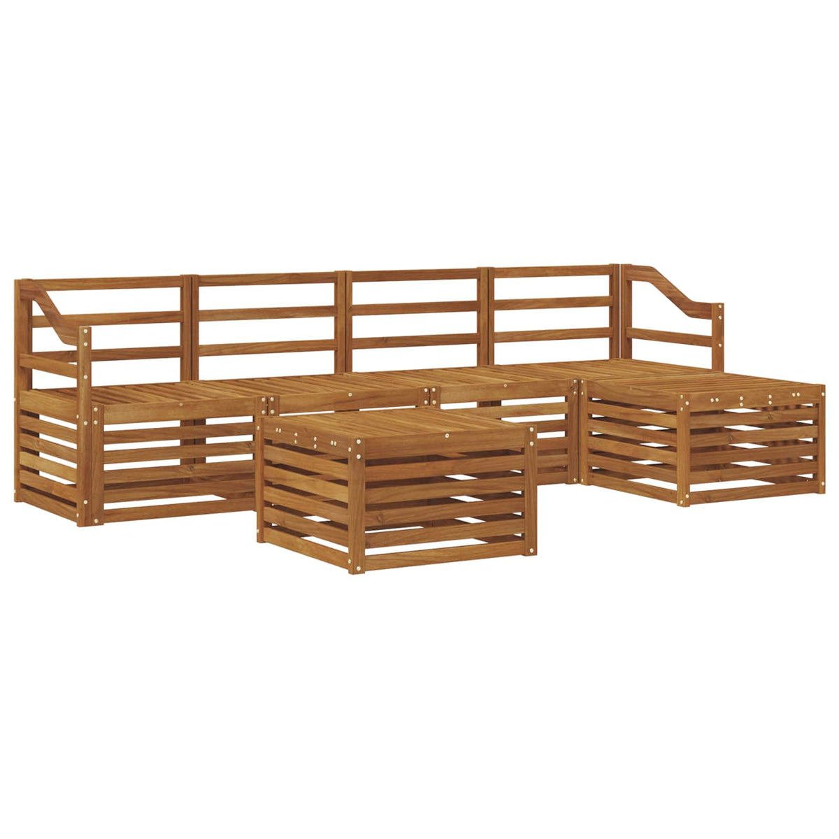 Outdoor-Sofagarnitur 6 stk. Natur