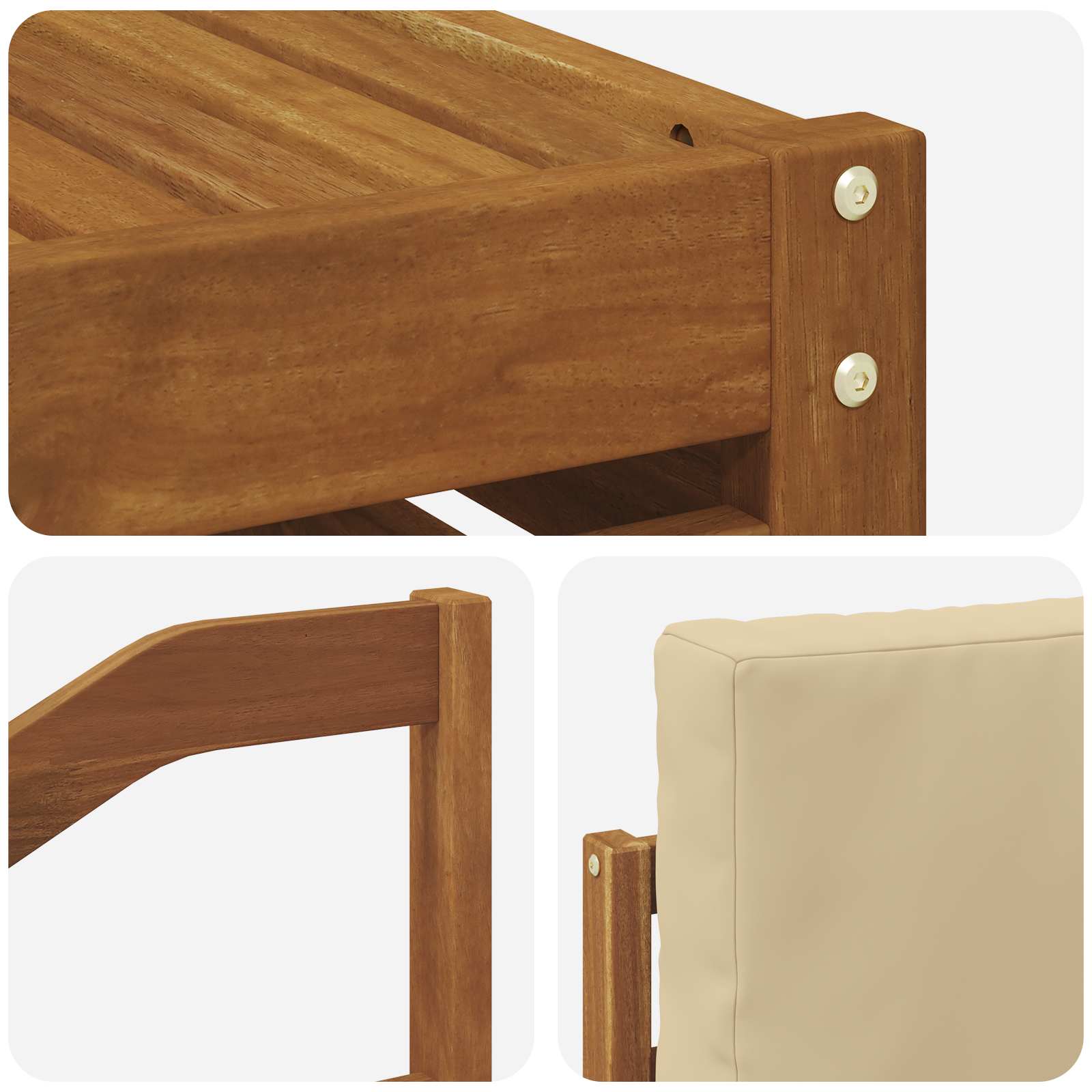 Outdoor-Sofagarnitur 6 stk. Natur und Beige