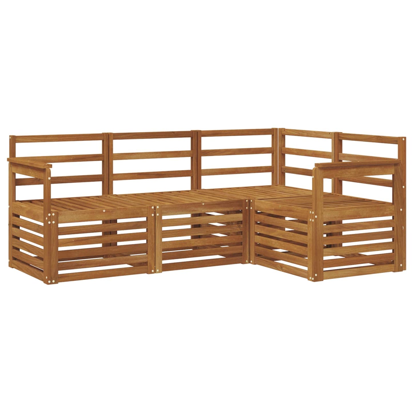 Sofagarnituren 4 pcs Natur Massivholz Akazie