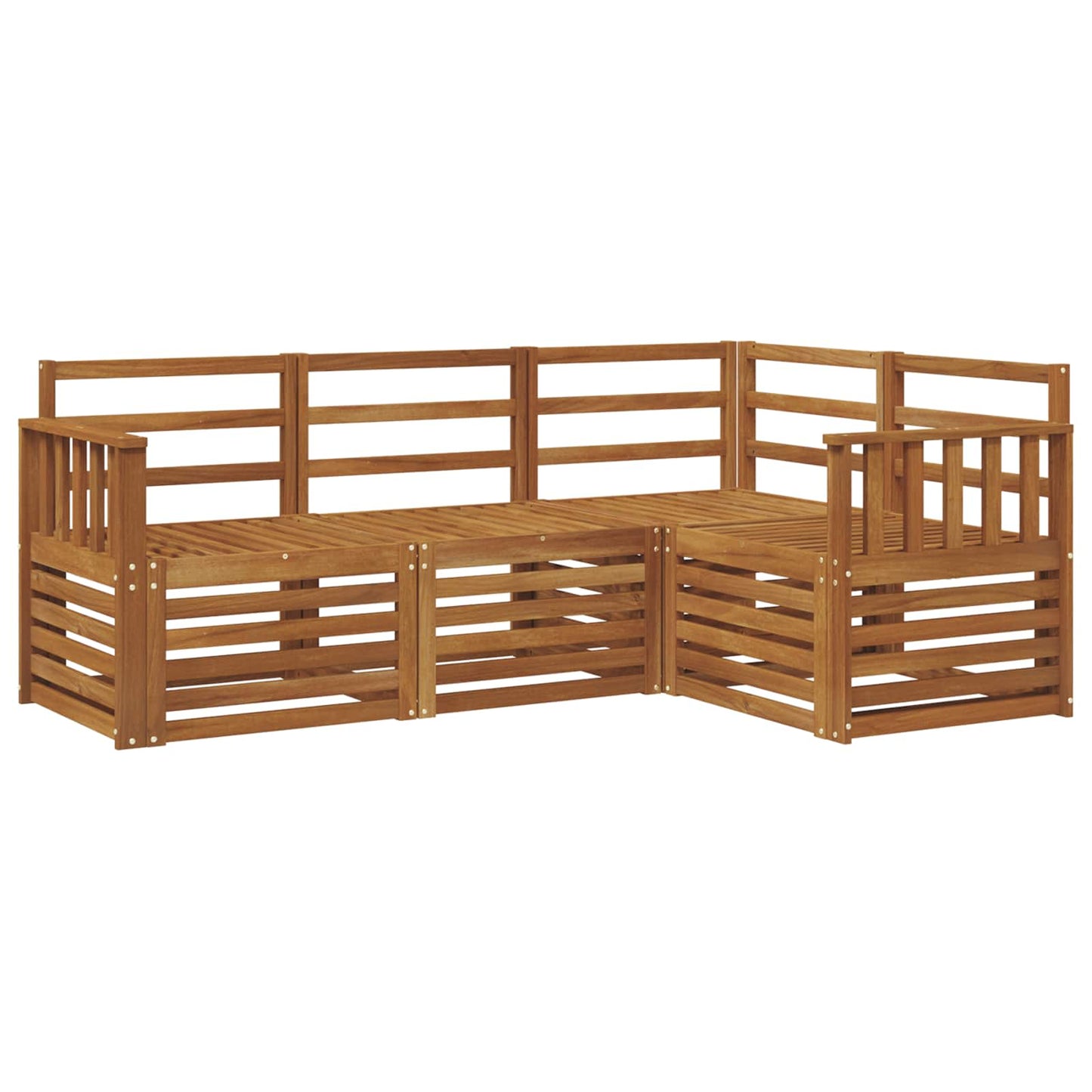 Sofagarnituren 4 pcs Natur Massivholz Akazie