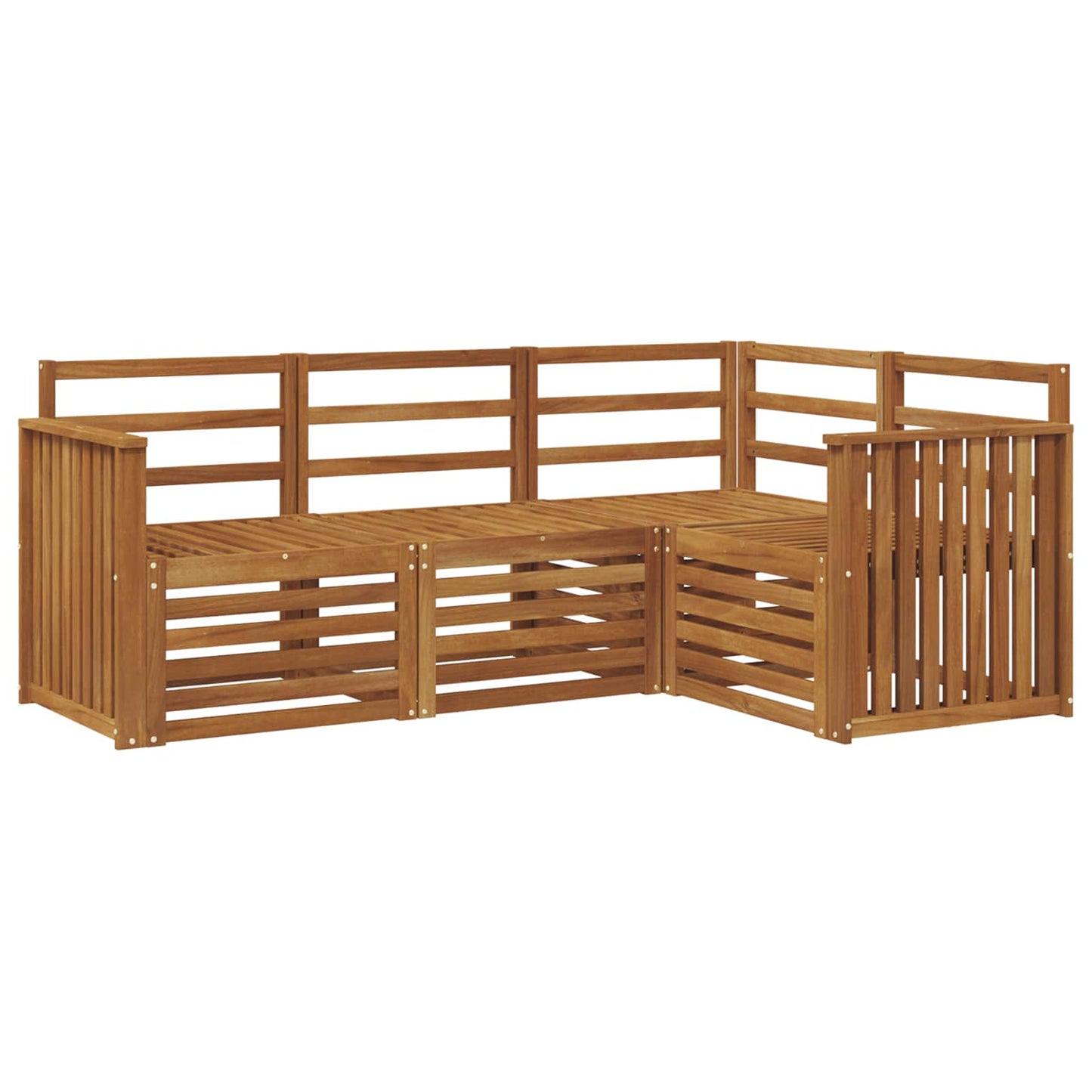 Sofagarnituren 4 pcs Natur Massivholz Akazie