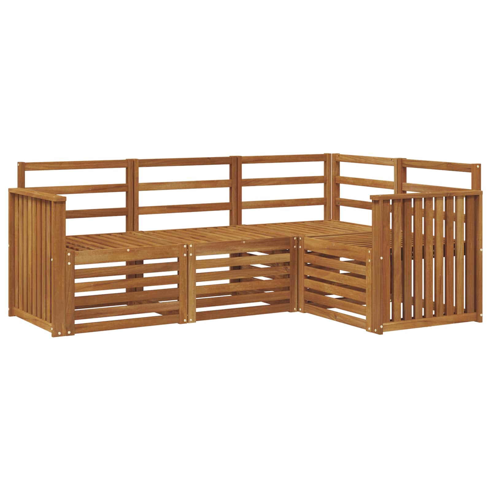 Sofagarnituren 4 pcs Natur Massivholz Akazie
