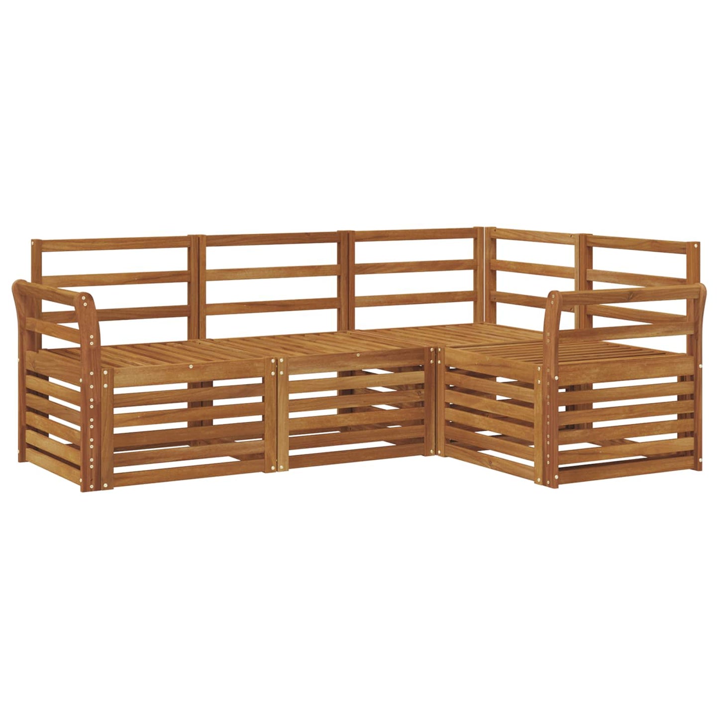 Sofagarnituren 4 pcs Natur Massivholz Akazie