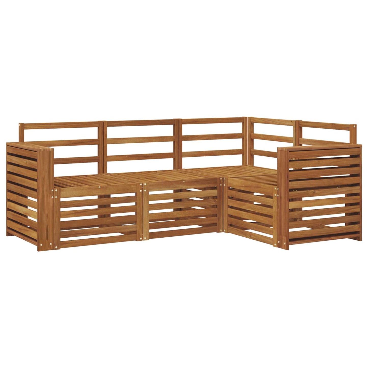 Sofagarnituren 4 pcs Natur Massivholz Akazie