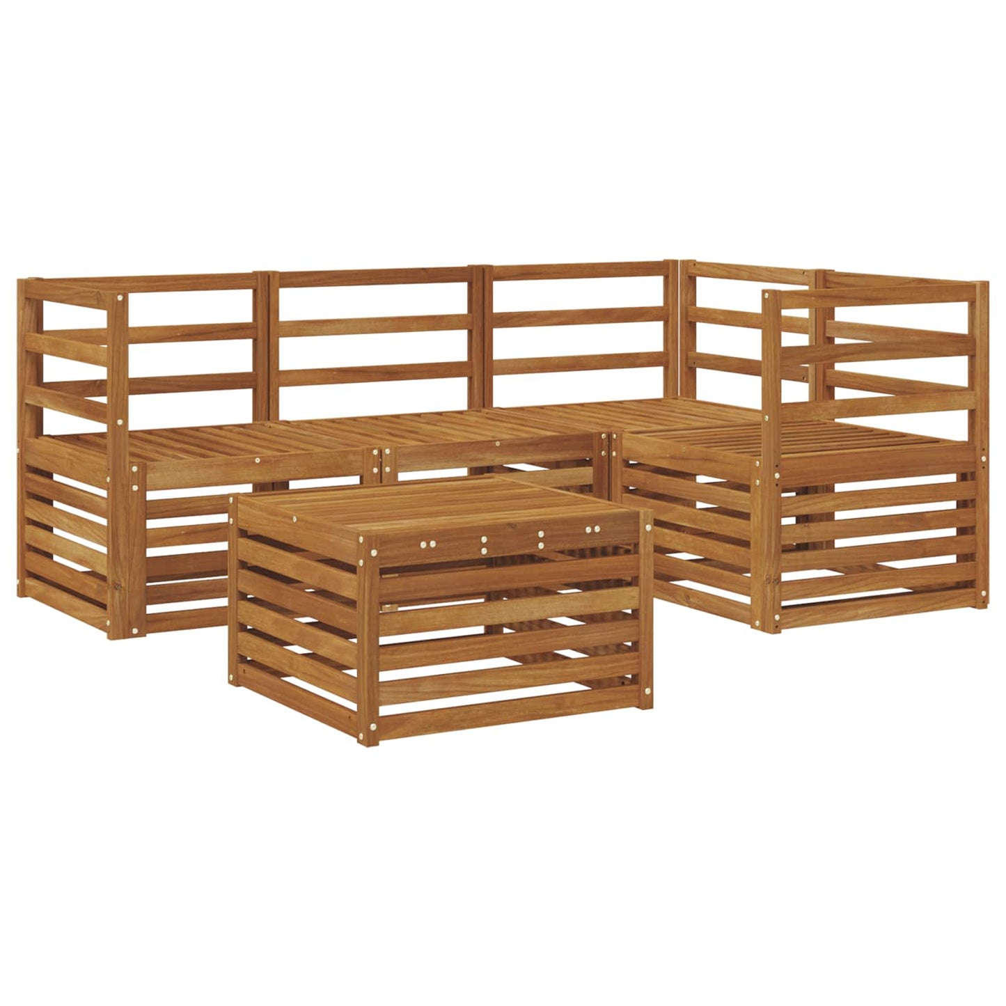 Outdoor-Sofagarnitur 5 pcs Natur