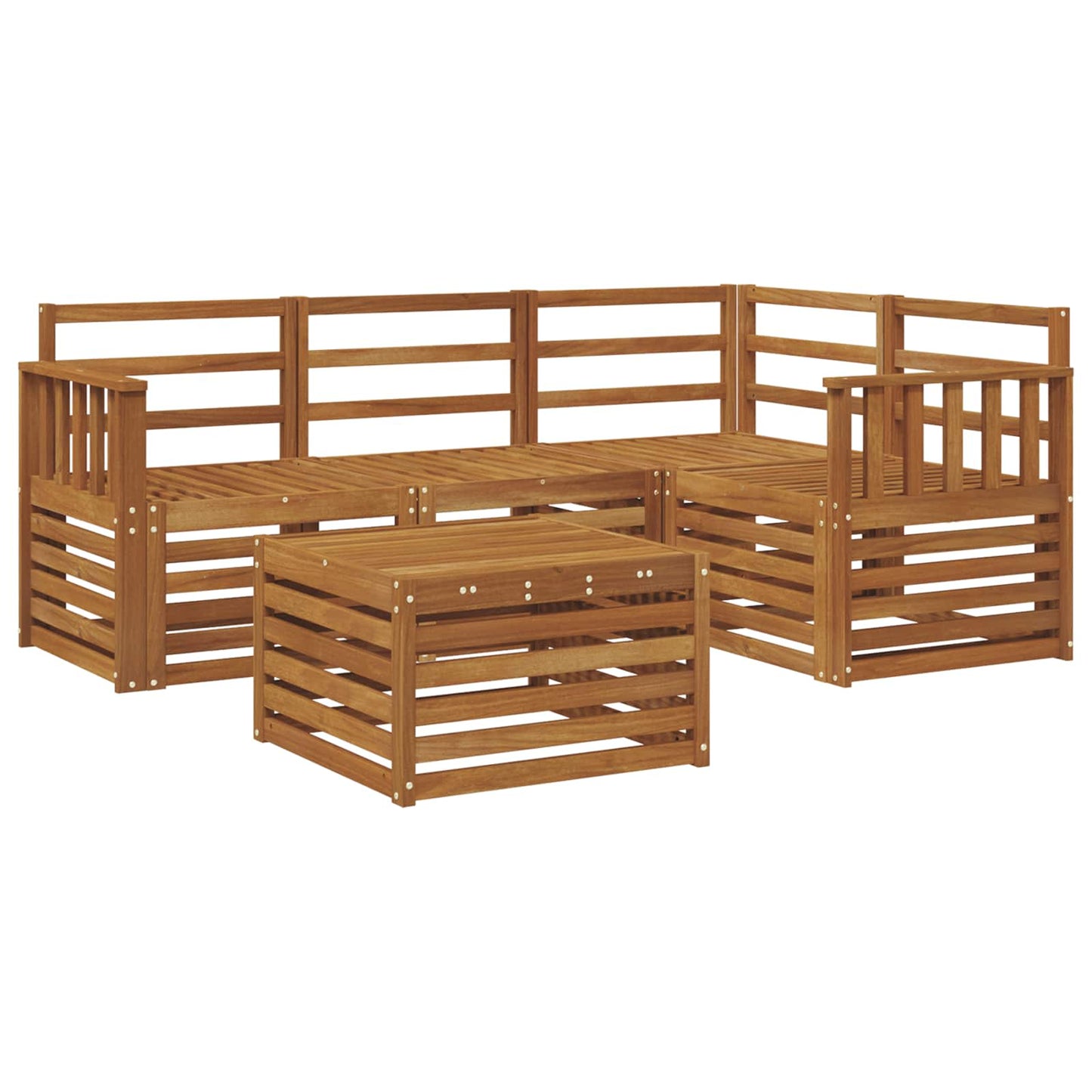 Outdoor-Sofagarnitur 5 pcs Natur