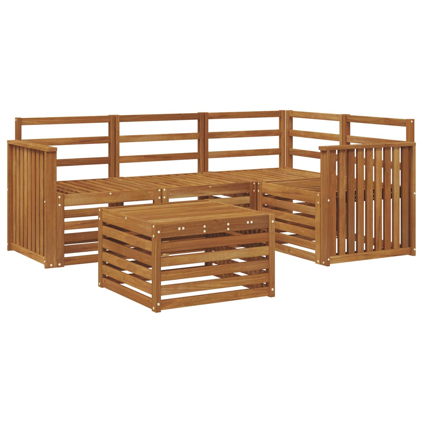 Outdoor-Sofagarnitur 5 pcs Natur