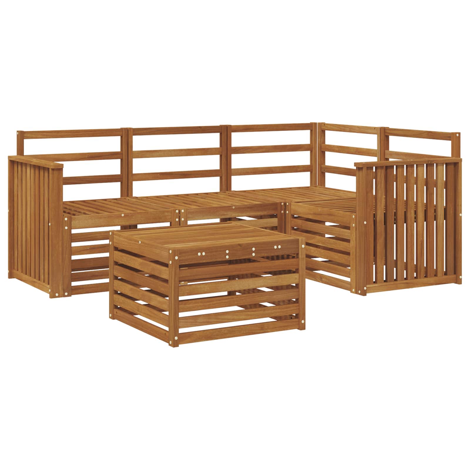 Outdoor-Sofagarnitur 5 pcs Natur