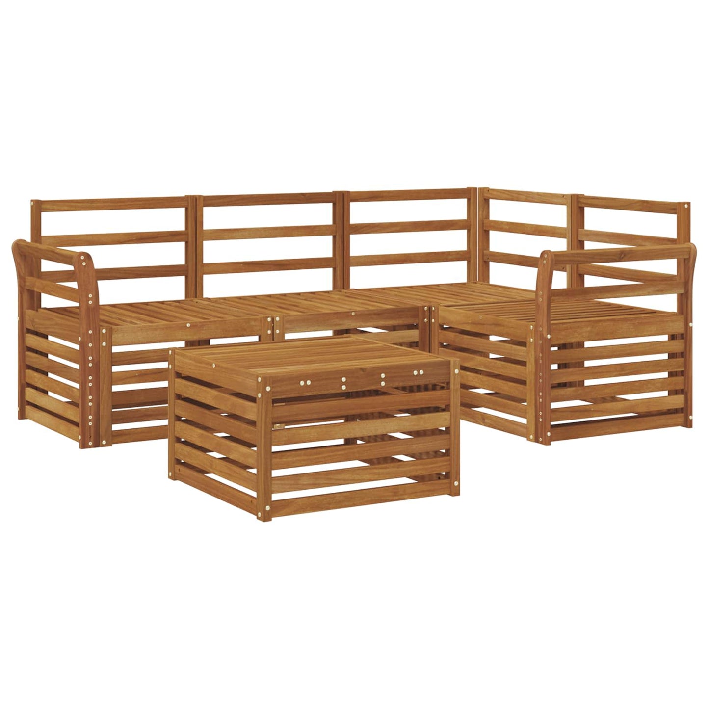 Outdoor-Sofagarnitur 5 pcs Natur