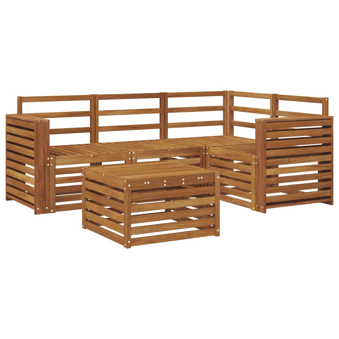 Outdoor-Sofagarnitur 5 pcs Natur
