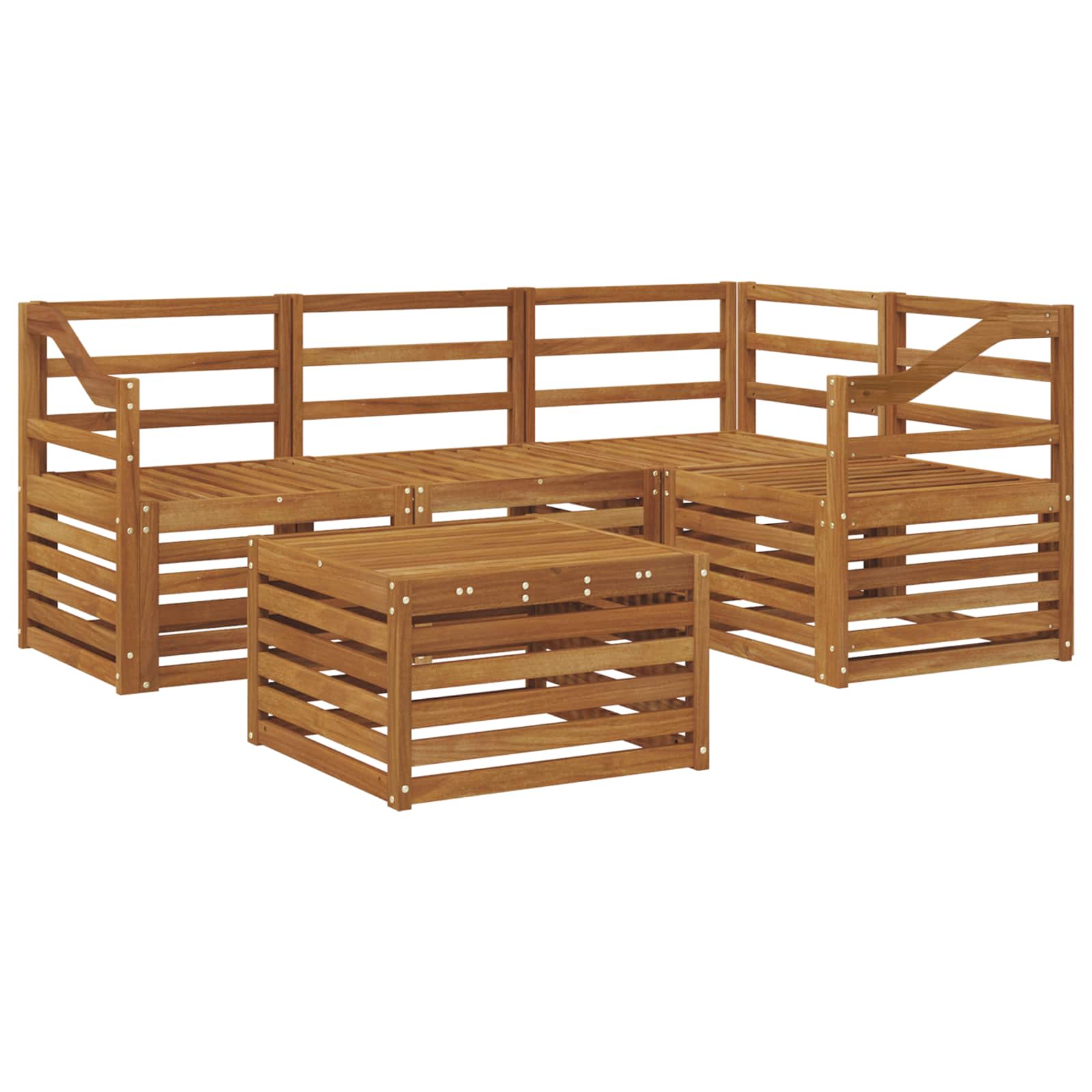 Outdoor-Sofagarnitur 5 pcs Natur