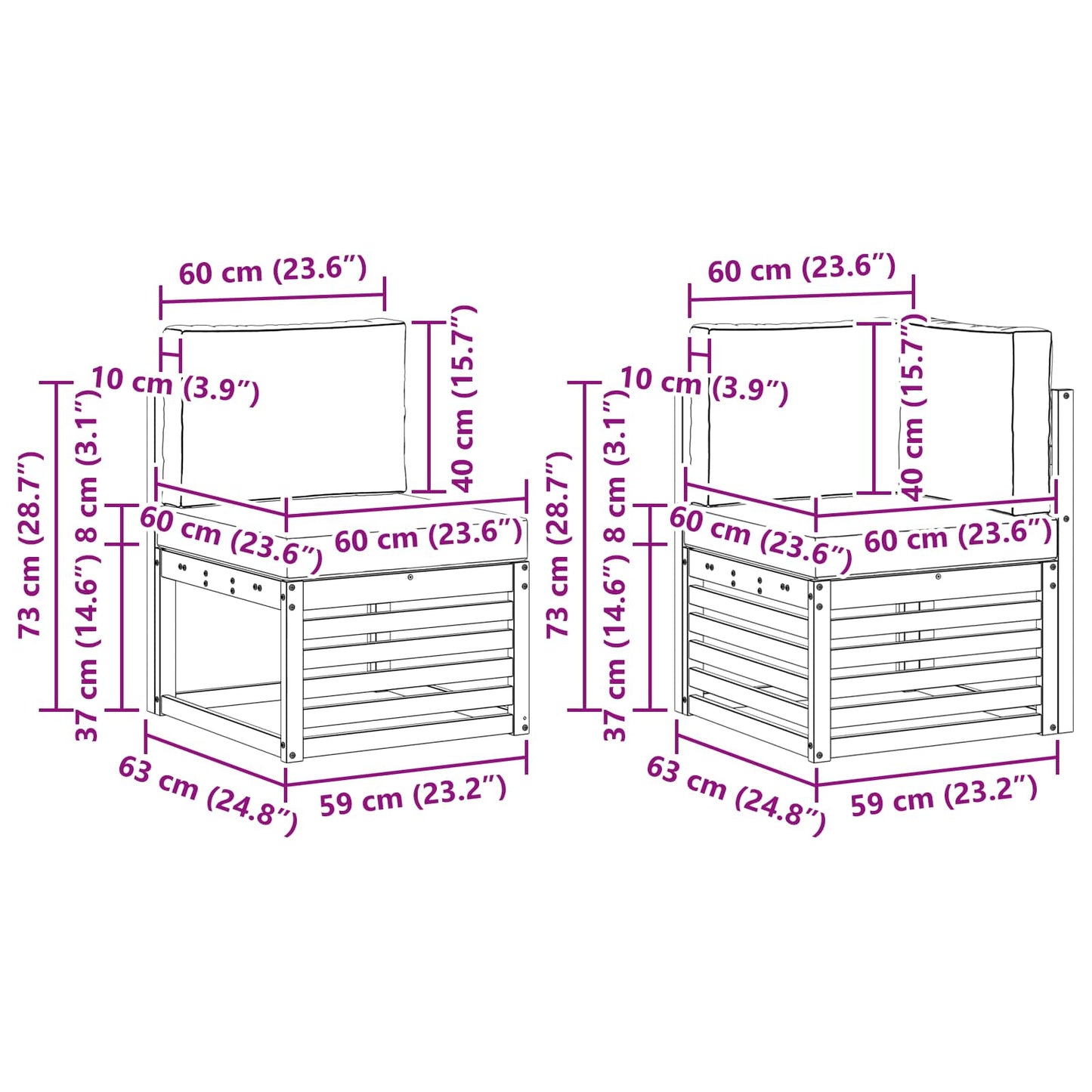 Outdoor-Sofagarnitur 5 stk. Natur und Anthrazit Polyester