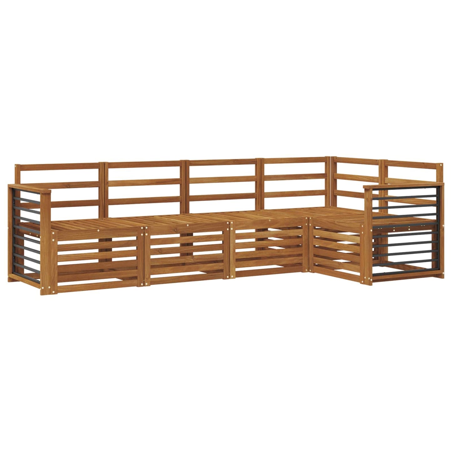 Sofagarnituren 5 pcs Natur Massivholz Akazie