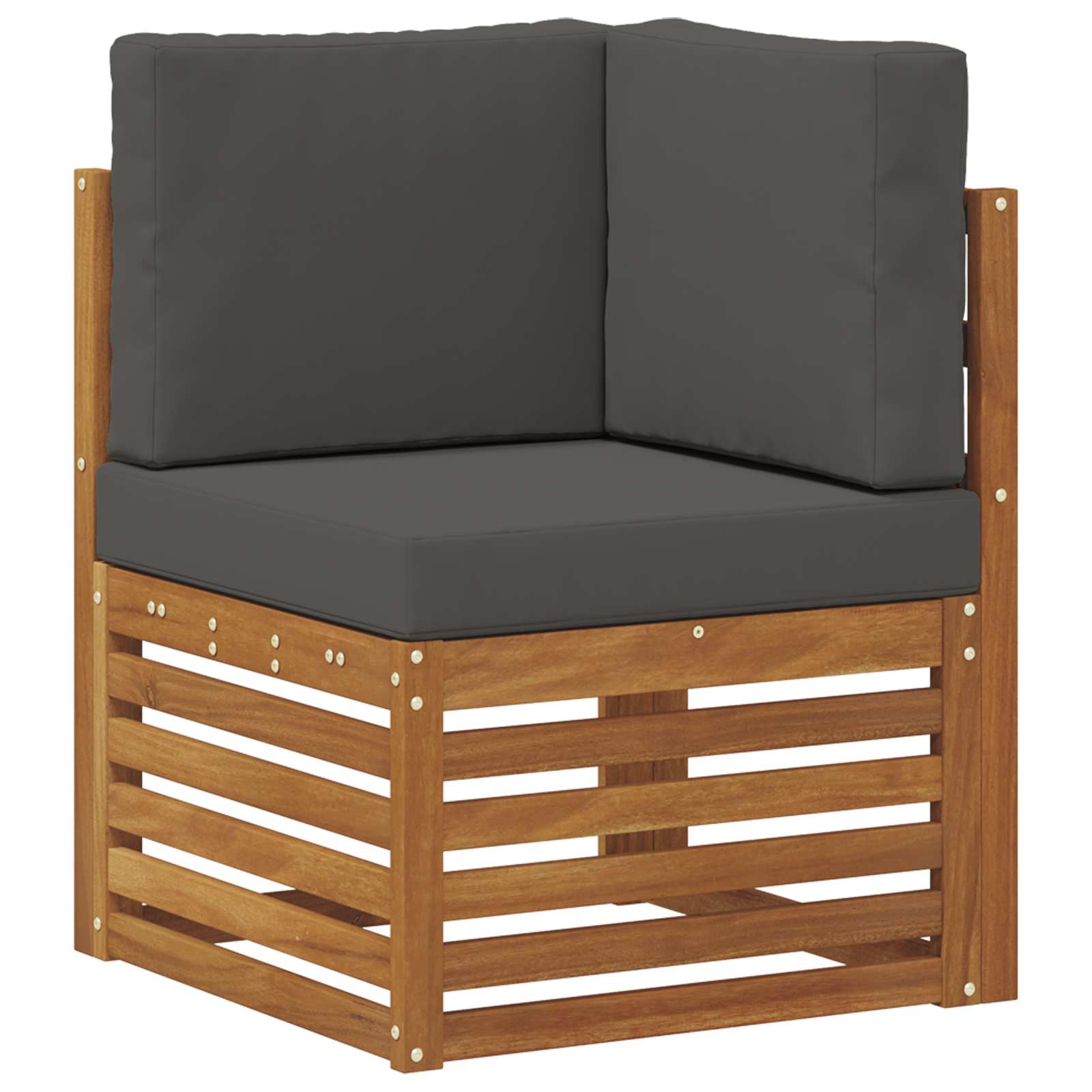 Outdoor-Sofagarnitur 5 stk. Natur und Anthrazit Polyester