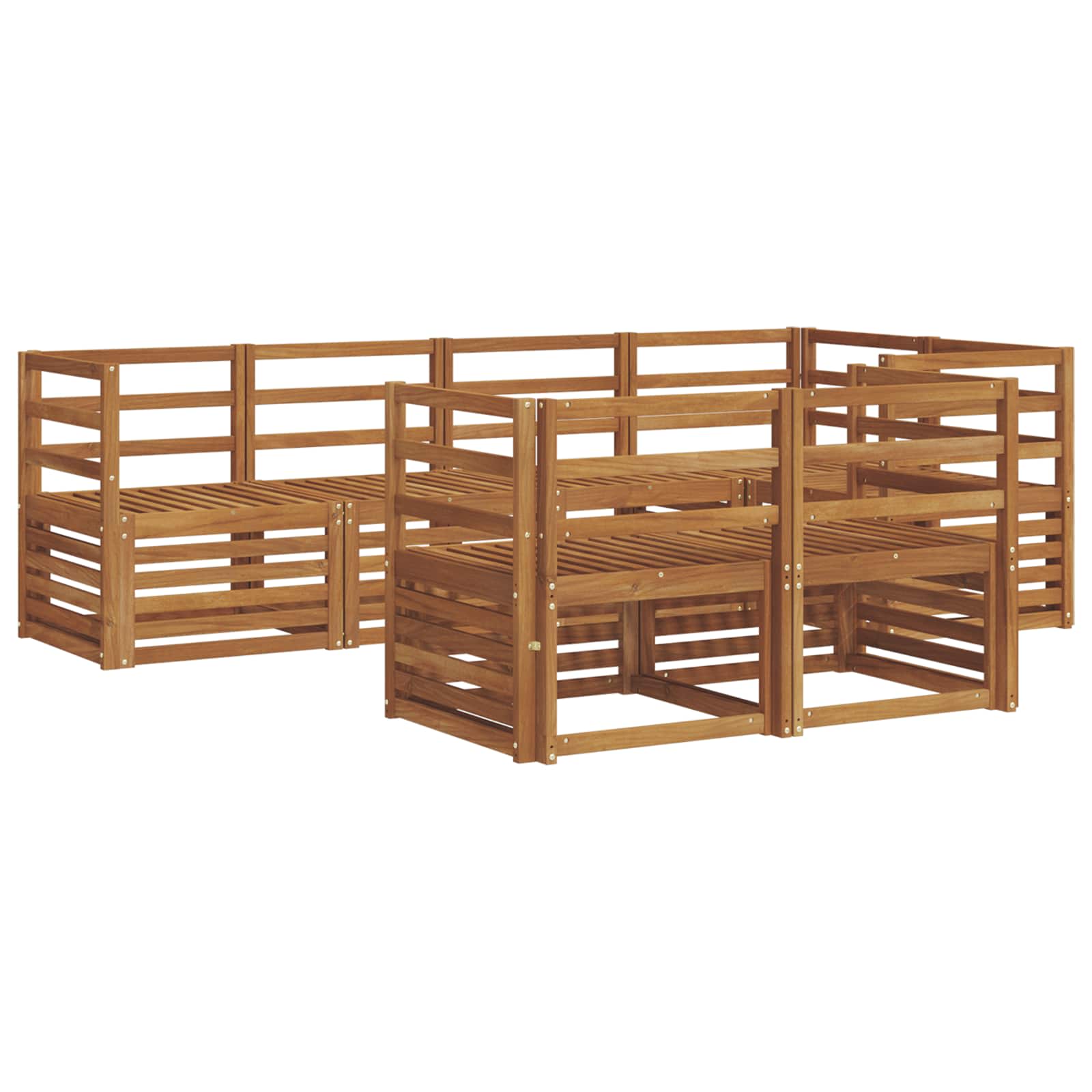 Ecksofa Set 7 pcs Natur