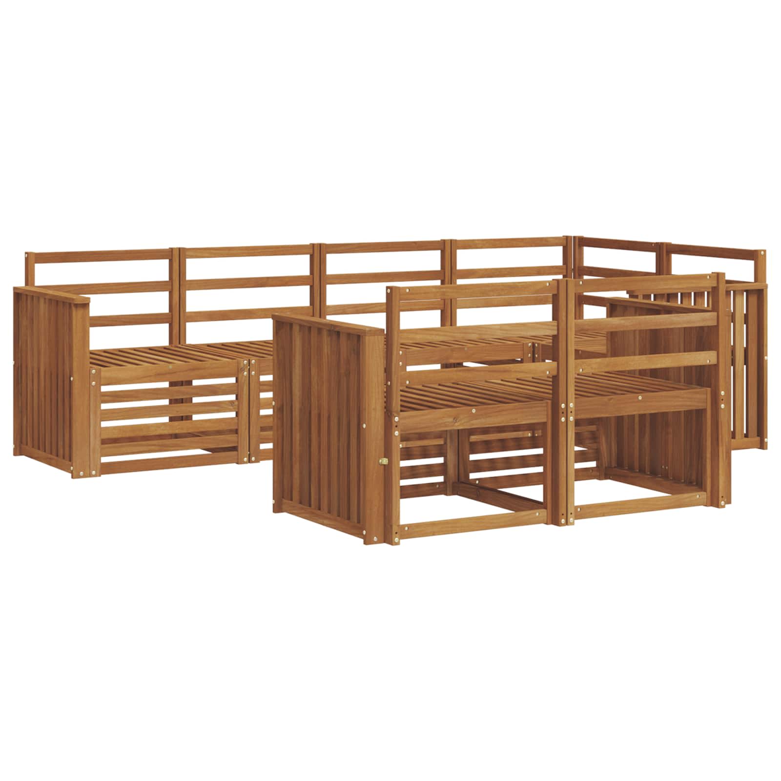 Ecksofa Set 7 pcs Natur