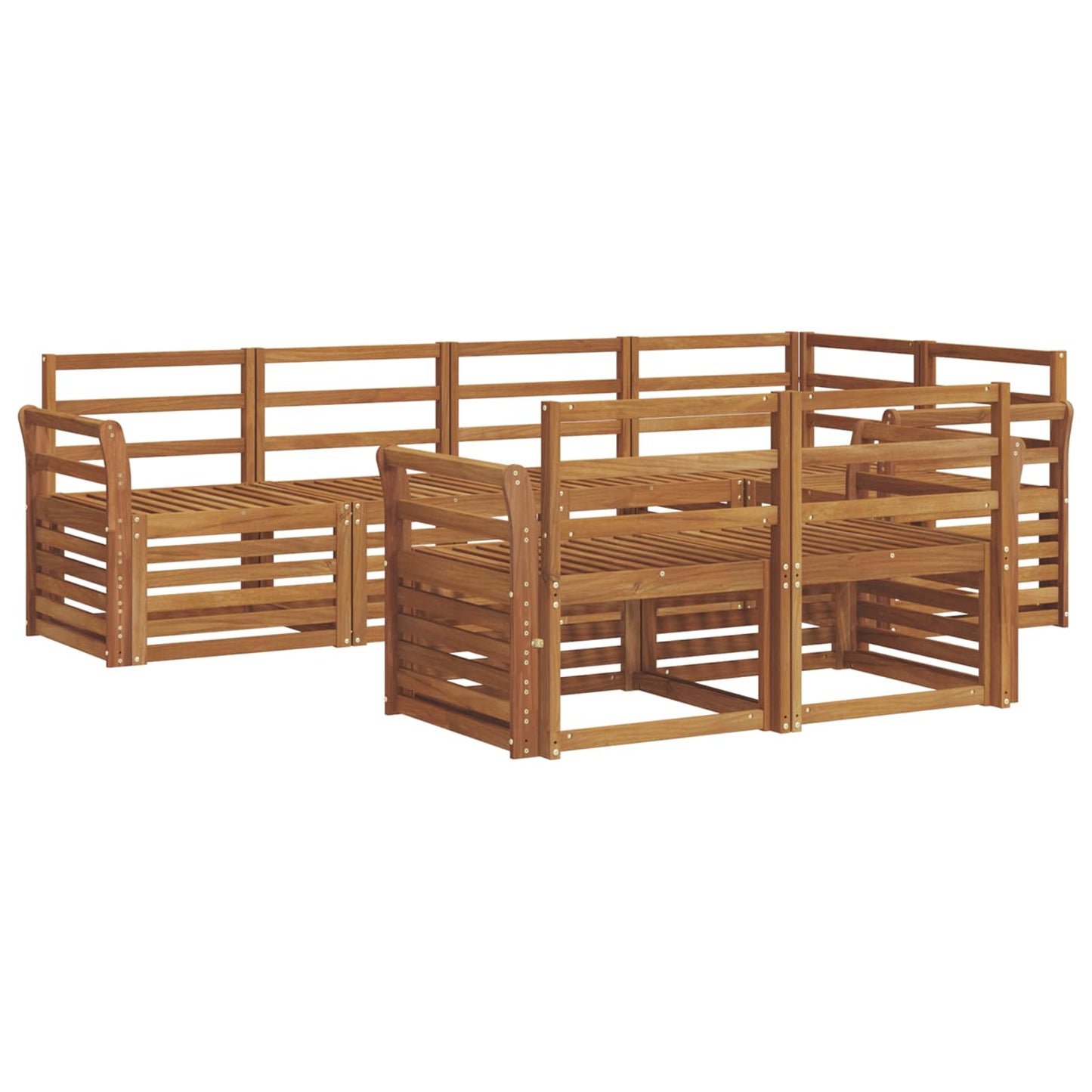 Ecksofa Set 7 pcs Natur