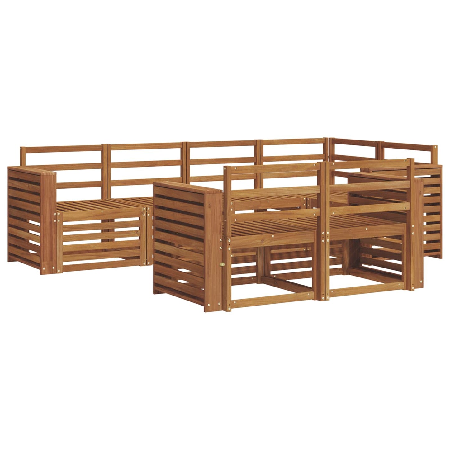 Ecksofa Set 7 pcs Natur