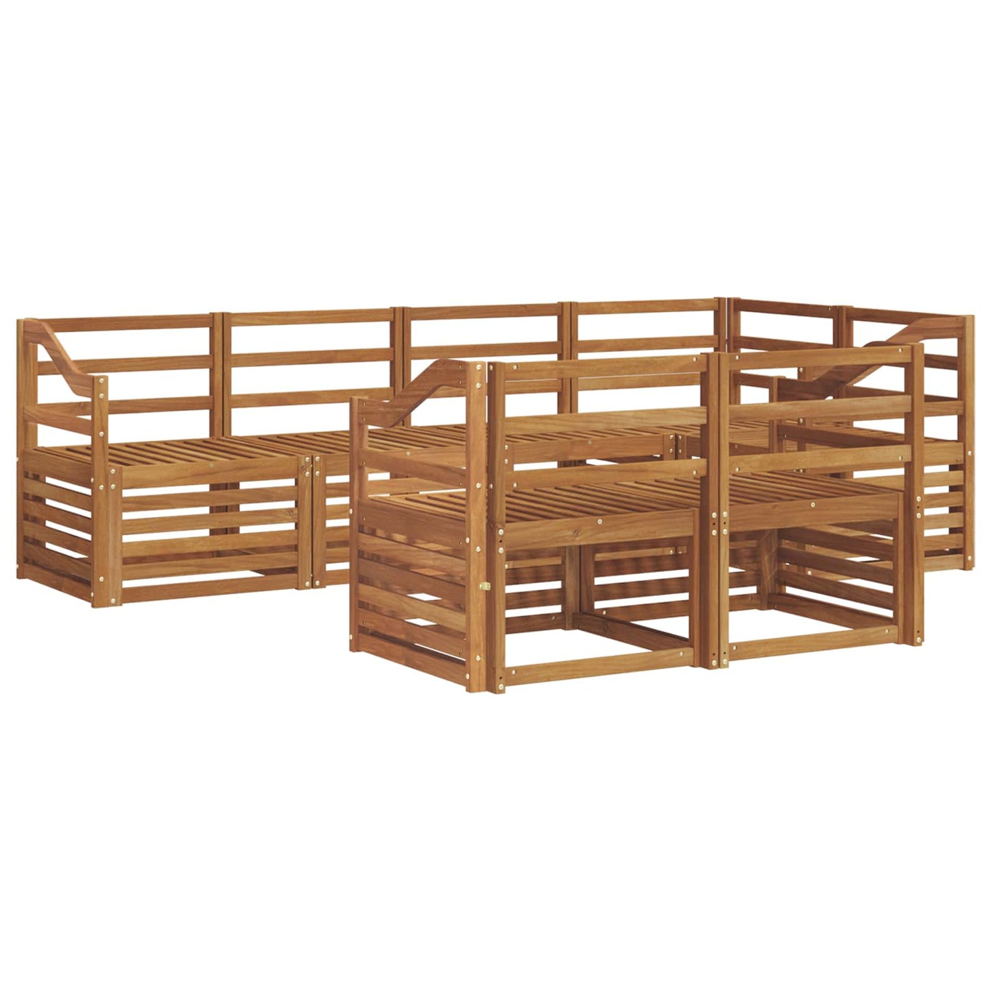 Ecksofa Set 7 pcs Natur