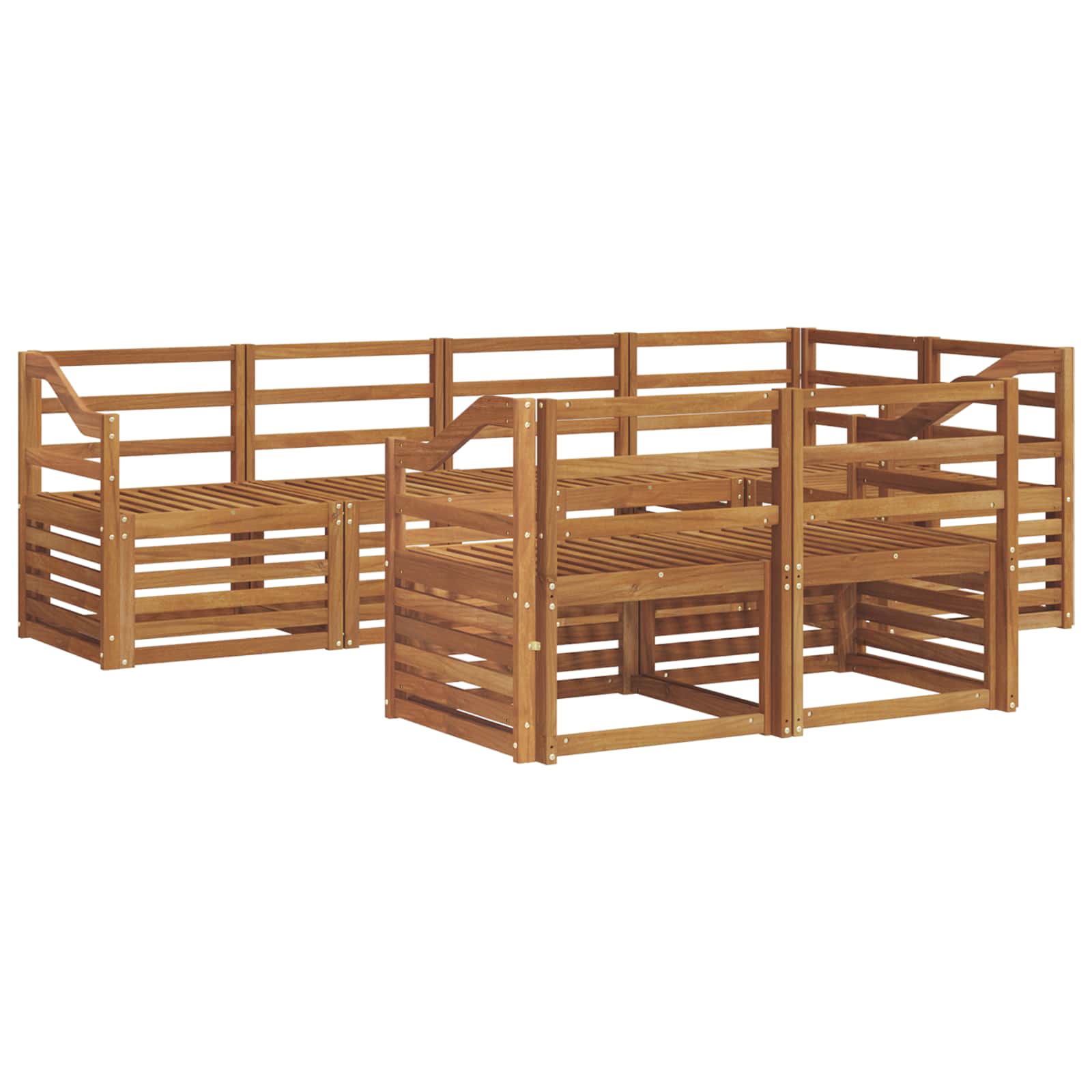 Ecksofa Set 7 pcs Natur