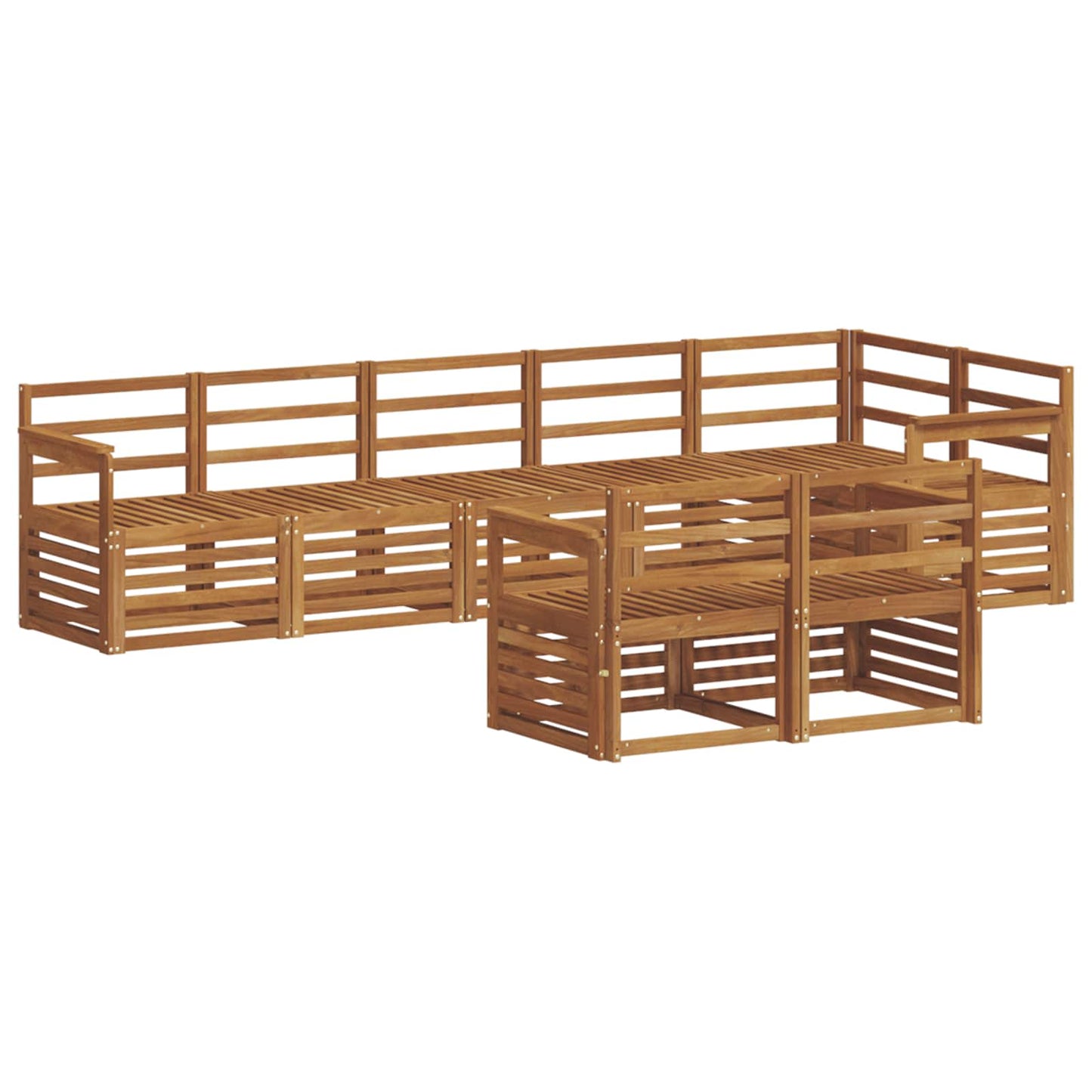 Sofagarnituren 8 pcs Natur Massivholz Akazie