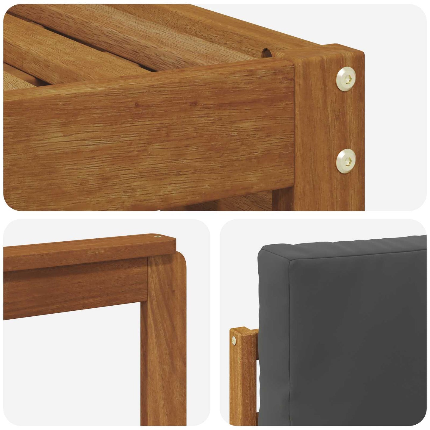 Outdoor-Sofagarnitur 7 stk. Natur und Anthrazit