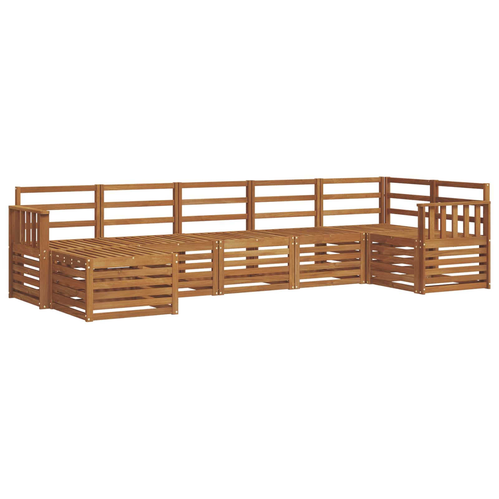 Ecksofa Set 7 pcs Natur
