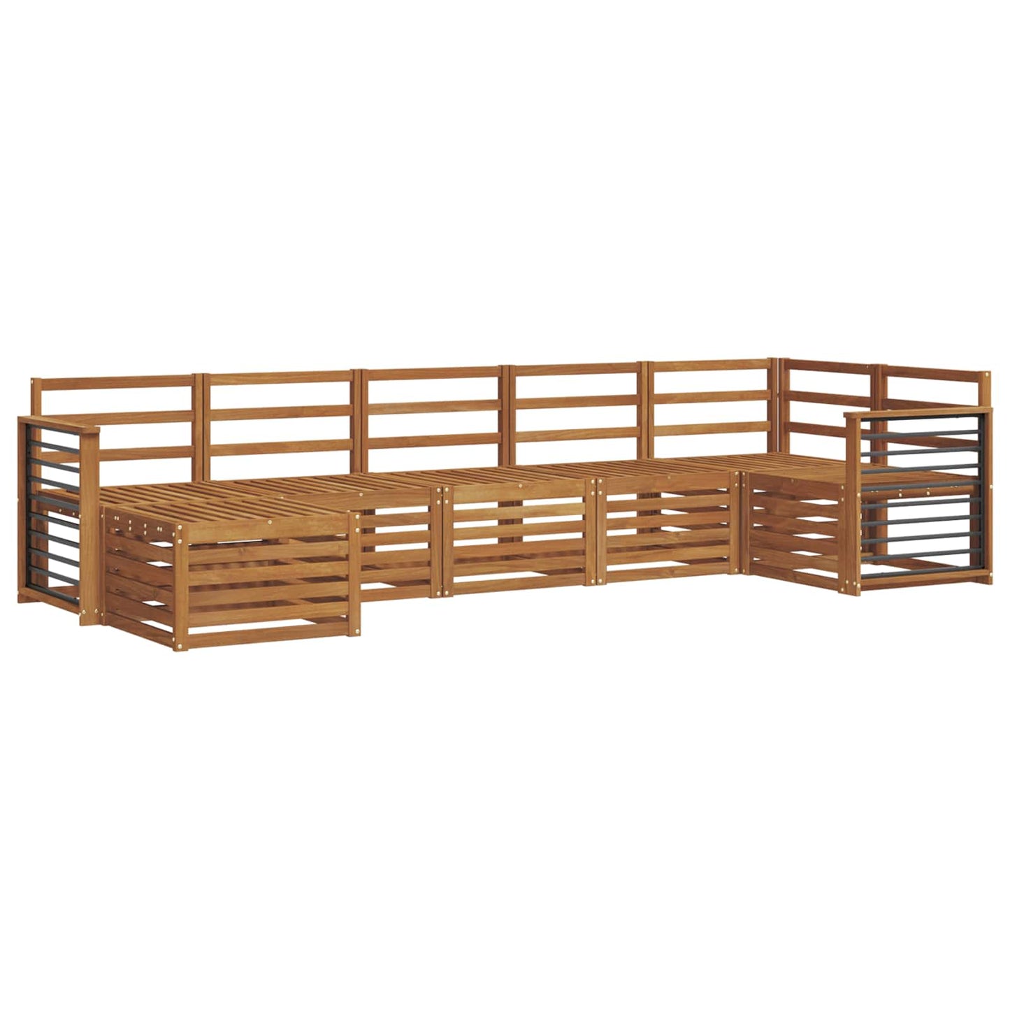 Sofagarnituren 7 pcs Natur Massivholz Akazie