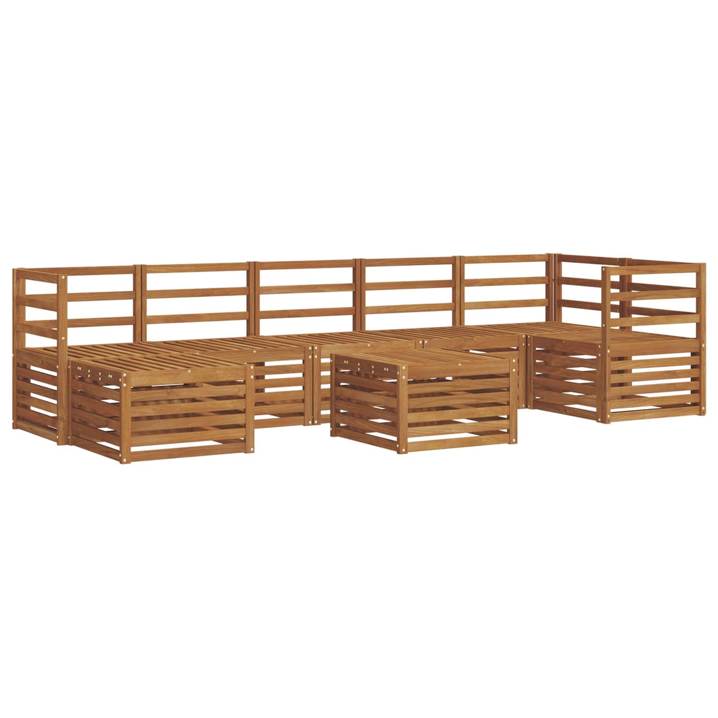 Outdoor-Sofagarnitur 8 pcs Natur Massivholz Akazie