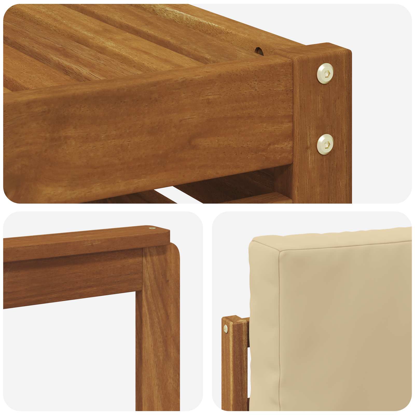 Outdoor-Sofagarnitur 8 stk. Natur und Beige